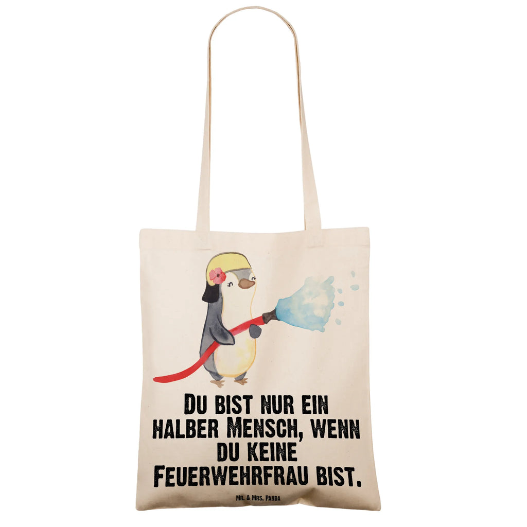 Tragetasche Feuerwehrfrau mit Herz Beuteltasche, Beutel, Einkaufstasche, Jutebeutel, Stoffbeutel, Tasche, Shopper, Umhängetasche, Strandtasche, Schultertasche, Stofftasche, Tragetasche, Badetasche, Jutetasche, Einkaufstüte, Laptoptasche, Beruf, Ausbildung, Jubiläum, Abschied, Rente, Kollege, Kollegin, Geschenk, Schenken, Arbeitskollege, Mitarbeiter, Firma, Danke, Dankeschön, Feuerwehrfrau, Feuerwehrhauptfrau, Brandschutz, Feuerwehr, freiwillige Feuerwehr