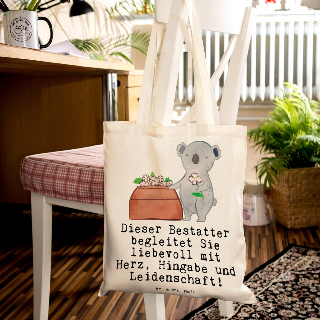 Tragetasche Bestatter mit Herz Beuteltasche, Beutel, Einkaufstasche, Jutebeutel, Stoffbeutel, Tasche, Shopper, Umhängetasche, Strandtasche, Schultertasche, Stofftasche, Tragetasche, Badetasche, Jutetasche, Einkaufstüte, Laptoptasche, Beruf, Ausbildung, Jubiläum, Abschied, Rente, Kollege, Kollegin, Geschenk, Schenken, Arbeitskollege, Mitarbeiter, Firma, Danke, Dankeschön