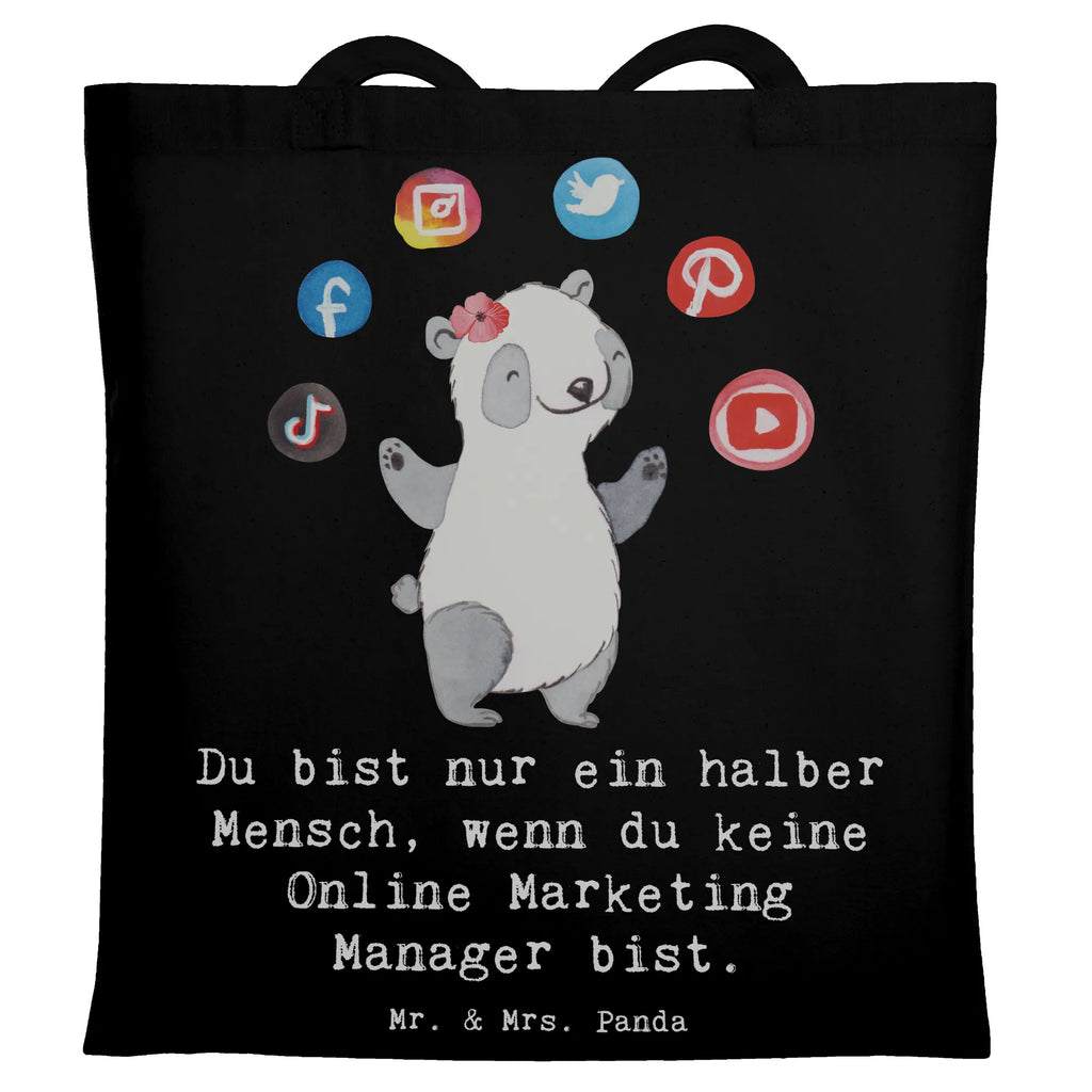 Tragetasche Online Marketing Manager mit Herz Beuteltasche, Beutel, Einkaufstasche, Jutebeutel, Stoffbeutel, Tasche, Shopper, Umhängetasche, Strandtasche, Schultertasche, Stofftasche, Tragetasche, Badetasche, Jutetasche, Einkaufstüte, Laptoptasche, Beruf, Ausbildung, Jubiläum, Abschied, Rente, Kollege, Kollegin, Geschenk, Schenken, Arbeitskollege, Mitarbeiter, Firma, Danke, Dankeschön, Online Marketing, Manager, Marketingmanager, Influencer Marketing, Digital Marketing