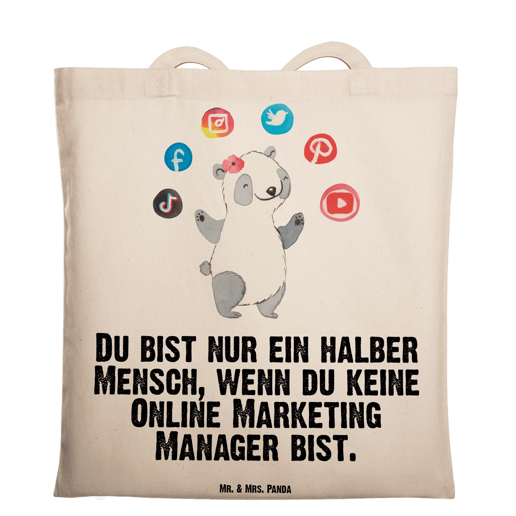 Tragetasche Online Marketing Manager mit Herz Beuteltasche, Beutel, Einkaufstasche, Jutebeutel, Stoffbeutel, Tasche, Shopper, Umhängetasche, Strandtasche, Schultertasche, Stofftasche, Tragetasche, Badetasche, Jutetasche, Einkaufstüte, Laptoptasche, Beruf, Ausbildung, Jubiläum, Abschied, Rente, Kollege, Kollegin, Geschenk, Schenken, Arbeitskollege, Mitarbeiter, Firma, Danke, Dankeschön, Online Marketing, Manager, Marketingmanager, Influencer Marketing, Digital Marketing