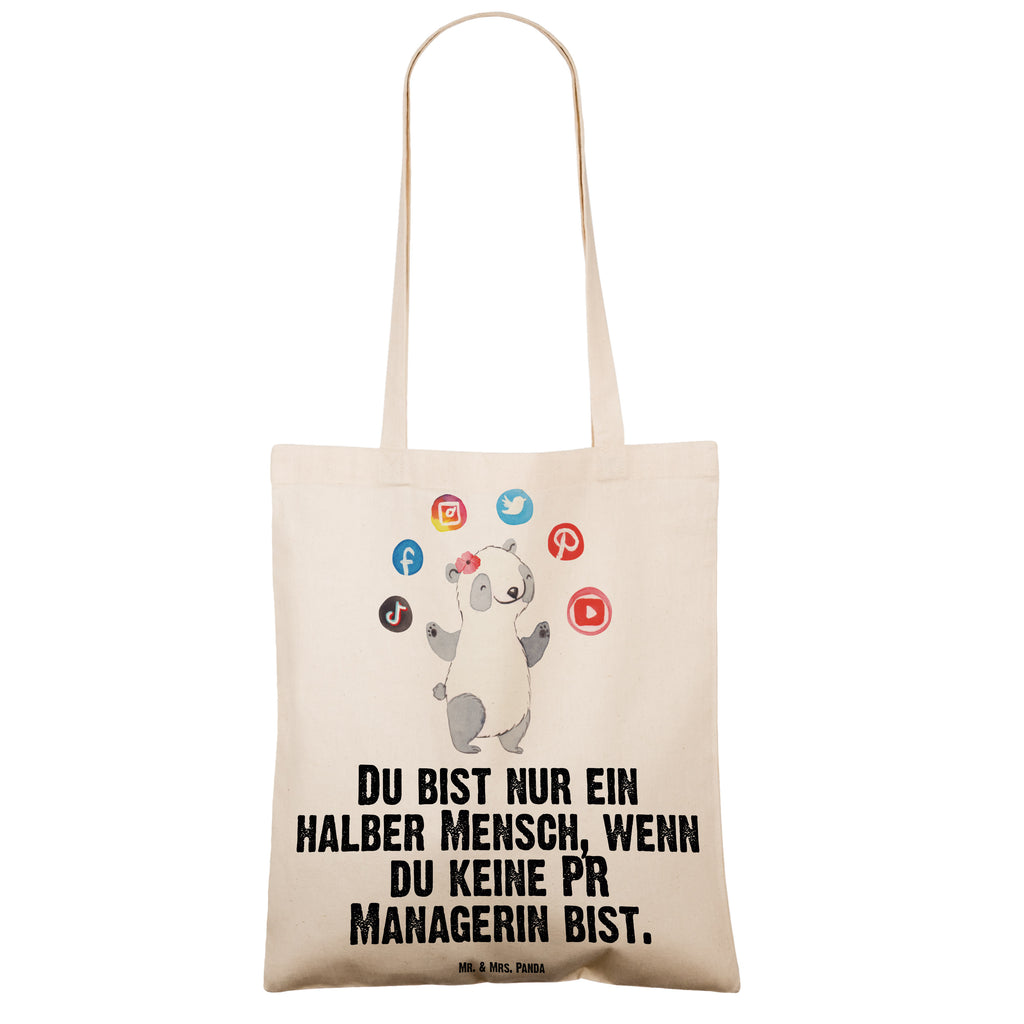 Tragetasche PR Managerin mit Herz Beuteltasche, Beutel, Einkaufstasche, Jutebeutel, Stoffbeutel, Tasche, Shopper, Umhängetasche, Strandtasche, Schultertasche, Stofftasche, Tragetasche, Badetasche, Jutetasche, Einkaufstüte, Laptoptasche, Beruf, Ausbildung, Jubiläum, Abschied, Rente, Kollege, Kollegin, Geschenk, Schenken, Arbeitskollege, Mitarbeiter, Firma, Danke, Dankeschön