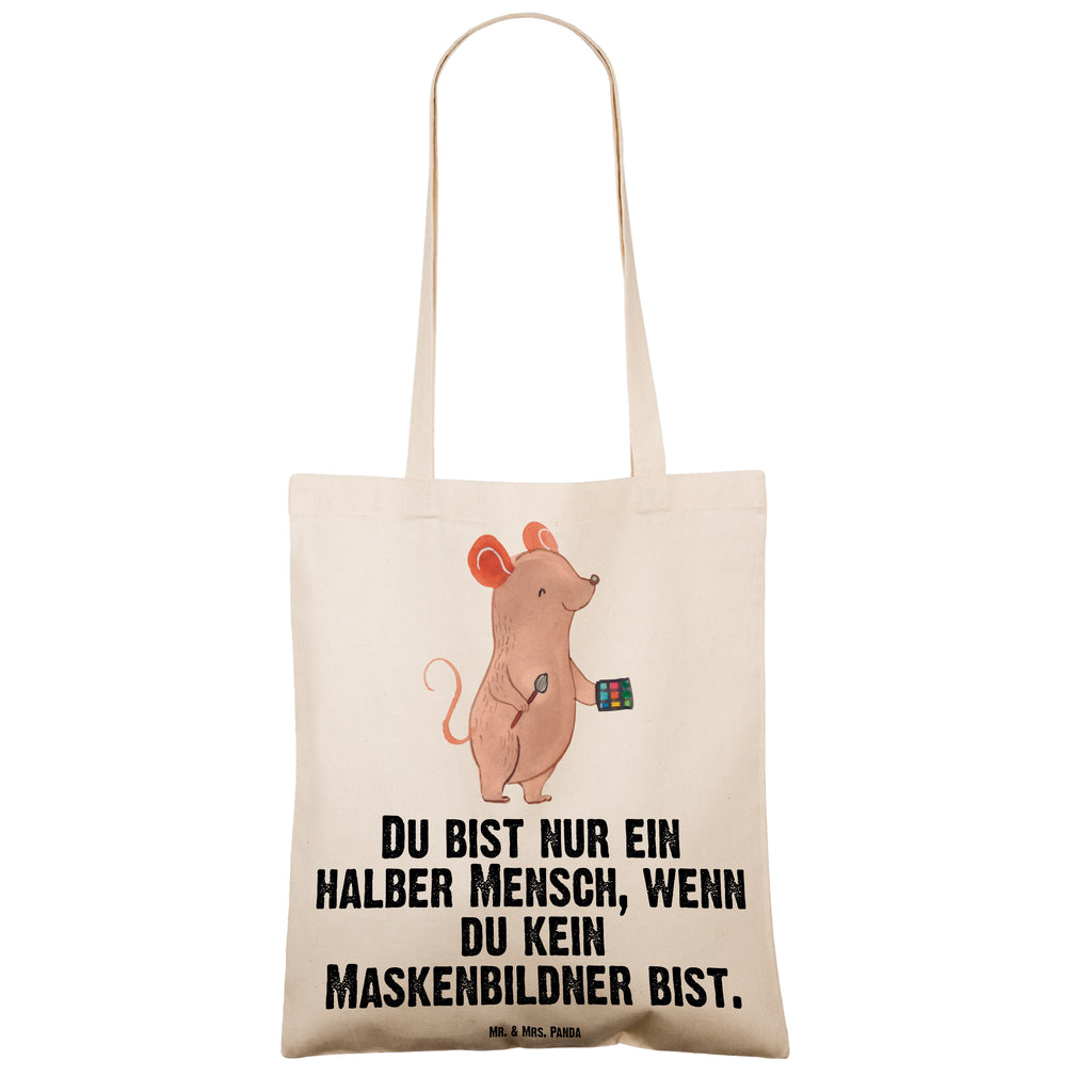 Tragetasche Maskenbildner mit Herz Beuteltasche, Beutel, Einkaufstasche, Jutebeutel, Stoffbeutel, Tasche, Shopper, Umhängetasche, Strandtasche, Schultertasche, Stofftasche, Tragetasche, Badetasche, Jutetasche, Einkaufstüte, Laptoptasche, Beruf, Ausbildung, Jubiläum, Abschied, Rente, Kollege, Kollegin, Geschenk, Schenken, Arbeitskollege, Mitarbeiter, Firma, Danke, Dankeschön, Kosmetiker, Make Up Artist, Maskenbildner, Visagist, Beauty Salon, Kosmetikstudio, Eröffnung