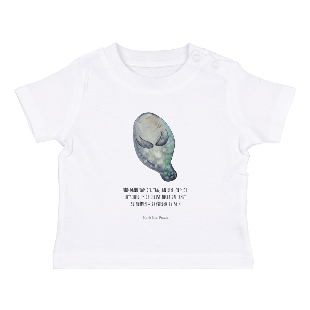Organic Baby Shirt Seekuh Happy Baby T-Shirt, Jungen Baby T-Shirt, Mädchen Baby T-Shirt, Shirt, Meerestiere, Meer, Urlaub, Seekuh, Seekühe, Selbstliebe, Respekt, Neuanfang, Neustart, Achtsamkeit, Zufrieden, Liebeskummer, Freundin