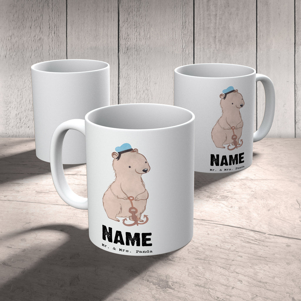 Personalisierte Tasse Matrose mit Herz Personalisierte Tasse, Namenstasse, Wunschname, Personalisiert, Tasse, Namen, Drucken, Tasse mit Namen, Beruf, Ausbildung, Jubiläum, Abschied, Rente, Kollege, Kollegin, Geschenk, Schenken, Arbeitskollege, Mitarbeiter, Firma, Danke, Dankeschön, Matrose, Seemann, Seeleute, Schiff, Schiffsmechaniker