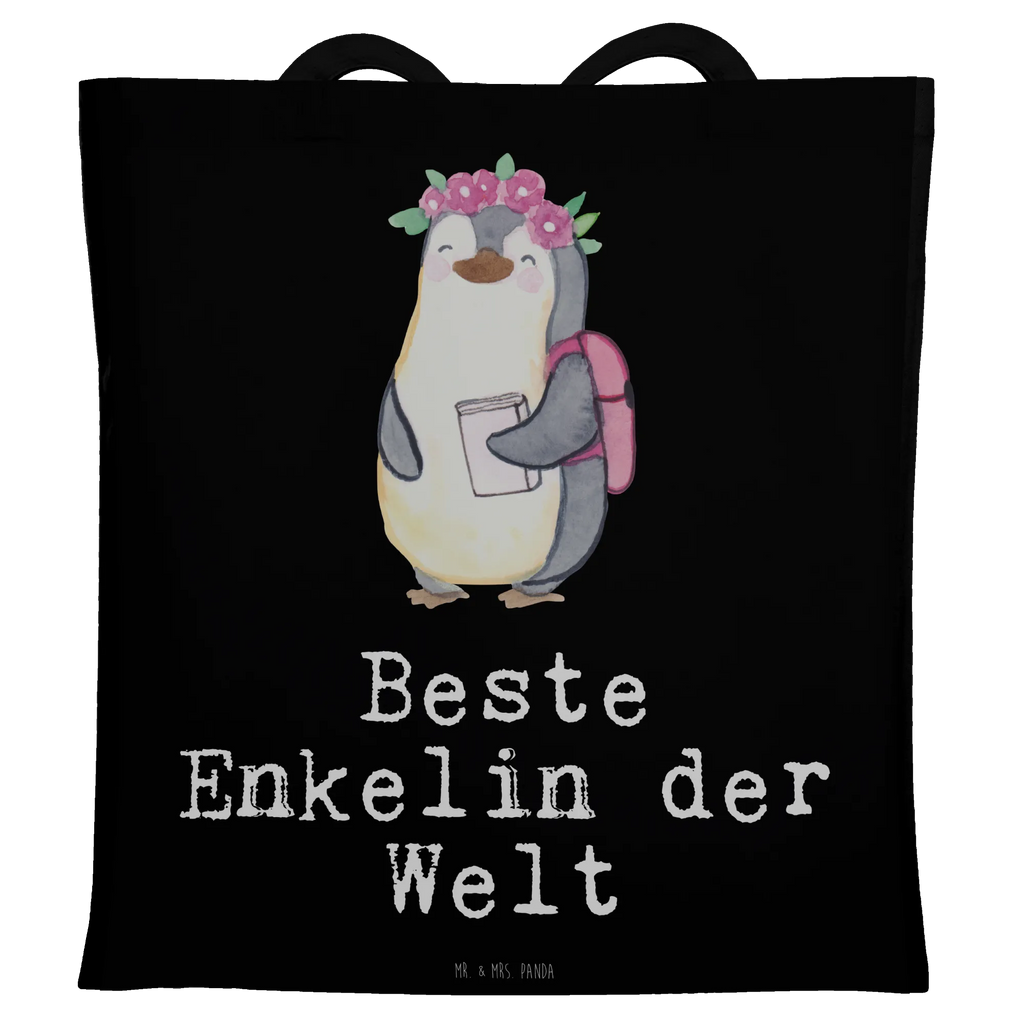 Tragetasche Pinguin Beste Enkelin der Welt Beuteltasche, Beutel, Einkaufstasche, Jutebeutel, Stoffbeutel, Tasche, Shopper, Umhängetasche, Strandtasche, Schultertasche, Stofftasche, Tragetasche, Badetasche, Jutetasche, Einkaufstüte, Laptoptasche, für, Dankeschön, Geschenk, Schenken, Geburtstag, Geburtstagsgeschenk, Geschenkidee, Danke, Bedanken, Mitbringsel, Freude machen, Geschenktipp, Enkelin, Enkelkind, Enkeltochter, Oma, Opa, Kind von Tochter, Kind von Sohn, Großtochter, Taufe