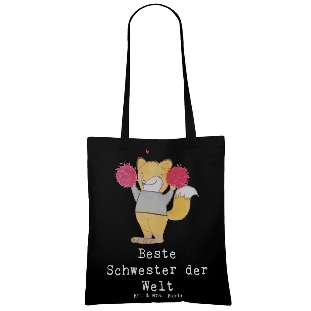 Tragetasche Fuchs Beste Schwester der Welt Beuteltasche, Beutel, Einkaufstasche, Jutebeutel, Stoffbeutel, Tasche, Shopper, Umhängetasche, Strandtasche, Schultertasche, Stofftasche, Tragetasche, Badetasche, Jutetasche, Einkaufstüte, Laptoptasche, für, Dankeschön, Geschenk, Schenken, Geburtstag, Geburtstagsgeschenk, Geschenkidee, Danke, Bedanken, Mitbringsel, Freude machen, Geschenktipp, Schwester, Geschwister, Schwesterherz, Sister, Familie, Kleinigkeit, Beste, Tochter