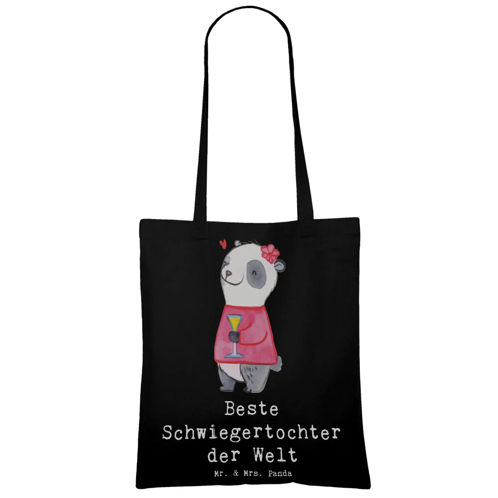 Tragetasche Panda Beste Schwiegertochter der Welt Beuteltasche, Beutel, Einkaufstasche, Jutebeutel, Stoffbeutel, Tasche, Shopper, Umhängetasche, Strandtasche, Schultertasche, Stofftasche, Tragetasche, Badetasche, Jutetasche, Einkaufstüte, Laptoptasche, für, Dankeschön, Geschenk, Schenken, Geburtstag, Geburtstagsgeschenk, Geschenkidee, Danke, Bedanken, Mitbringsel, Freude machen, Geschenktipp, Schwiegertochter, Tochter, Ehefrau des Sohns, Frau, angeheiratet, Hochzeit