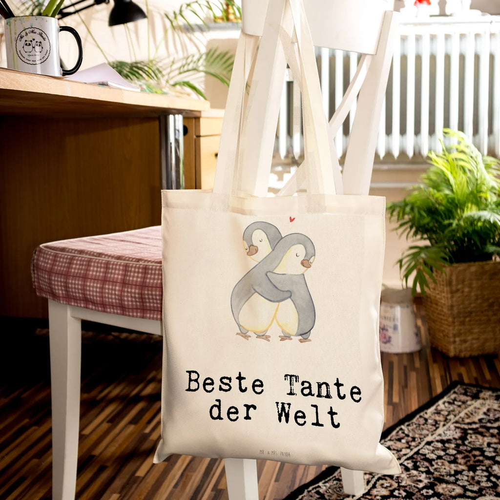 Tragetasche Pinguin Beste Tante der Welt Beuteltasche, Beutel, Einkaufstasche, Jutebeutel, Stoffbeutel, Tasche, Shopper, Umhängetasche, Strandtasche, Schultertasche, Stofftasche, Tragetasche, Badetasche, Jutetasche, Einkaufstüte, Laptoptasche, für, Dankeschön, Geschenk, Schenken, Geburtstag, Geburtstagsgeschenk, Geschenkidee, Danke, Bedanken, Mitbringsel, Freude machen, Geschenktipp, Tante, Patentante, Paten Tante, Lieblingstante, Taufpartner, Taufe, Familie, Kleinigkeit, Nichte, Neffe