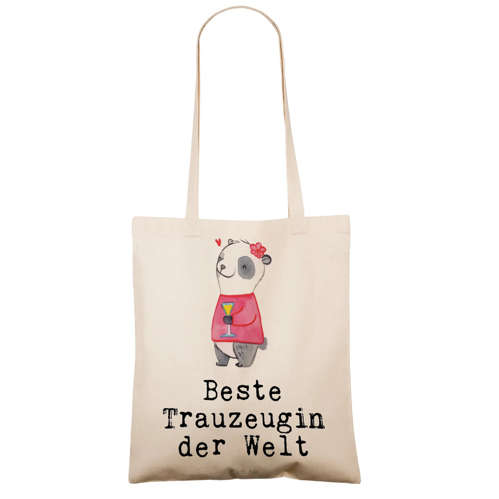 Tragetasche Panda Beste Trauzeugin der Welt Beuteltasche, Beutel, Einkaufstasche, Jutebeutel, Stoffbeutel, Tasche, Shopper, Umhängetasche, Strandtasche, Schultertasche, Stofftasche, Tragetasche, Badetasche, Jutetasche, Einkaufstüte, Laptoptasche, für, Dankeschön, Geschenk, Schenken, Geburtstag, Geburtstagsgeschenk, Geschenkidee, Danke, Bedanken, Mitbringsel, Freude machen, Geschenktipp, Trauzeugin, Trauhzeugin, Freundin, Hochzeit, Heirat, JGA, Trauung, Kirche, Standesamt, Braut