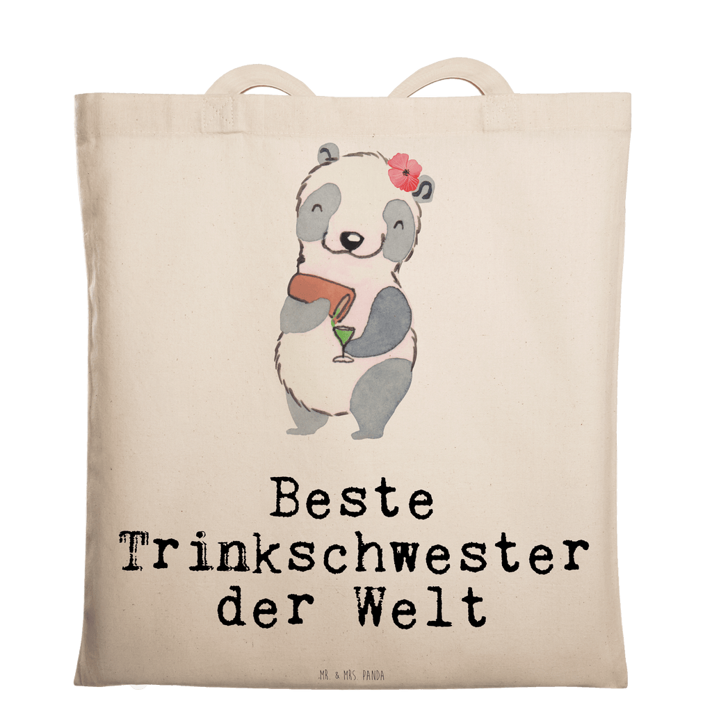 Tragetasche Panda Beste Trinkschwester der Welt Beuteltasche, Beutel, Einkaufstasche, Jutebeutel, Stoffbeutel, Tasche, Shopper, Umhängetasche, Strandtasche, Schultertasche, Stofftasche, Tragetasche, Badetasche, Jutetasche, Einkaufstüte, Laptoptasche, für, Dankeschön, Geschenk, Schenken, Geburtstag, Geburtstagsgeschenk, Geschenkidee, Danke, Bedanken, Mitbringsel, Freude machen, Geschenktipp, Trinkschwester, Saufschwester, Schwester, Sister, Freundin, Party, Bae, Trinken, Alkohol, Wochenende, Kleinigkeit, Sister from another Mister