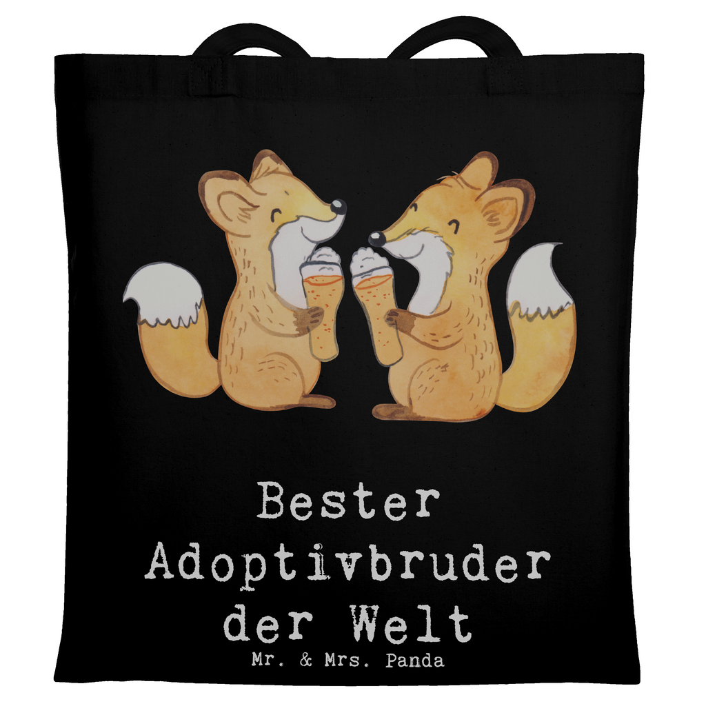 Tragetasche Fuchs Bester Adoptivbruder der Welt Beuteltasche, Beutel, Einkaufstasche, Jutebeutel, Stoffbeutel, Tasche, Shopper, Umhängetasche, Strandtasche, Schultertasche, Stofftasche, Tragetasche, Badetasche, Jutetasche, Einkaufstüte, Laptoptasche, für, Dankeschön, Geschenk, Schenken, Geburtstag, Geburtstagsgeschenk, Geschenkidee, Danke, Bedanken, Mitbringsel, Freude machen, Geschenktipp, Adoptivbruder, adoptiert, Bruder, Brudi, Geschwister, Bruderherz, Schwester, Familie, Kleinigkeit, Brother, Bester, Sohn