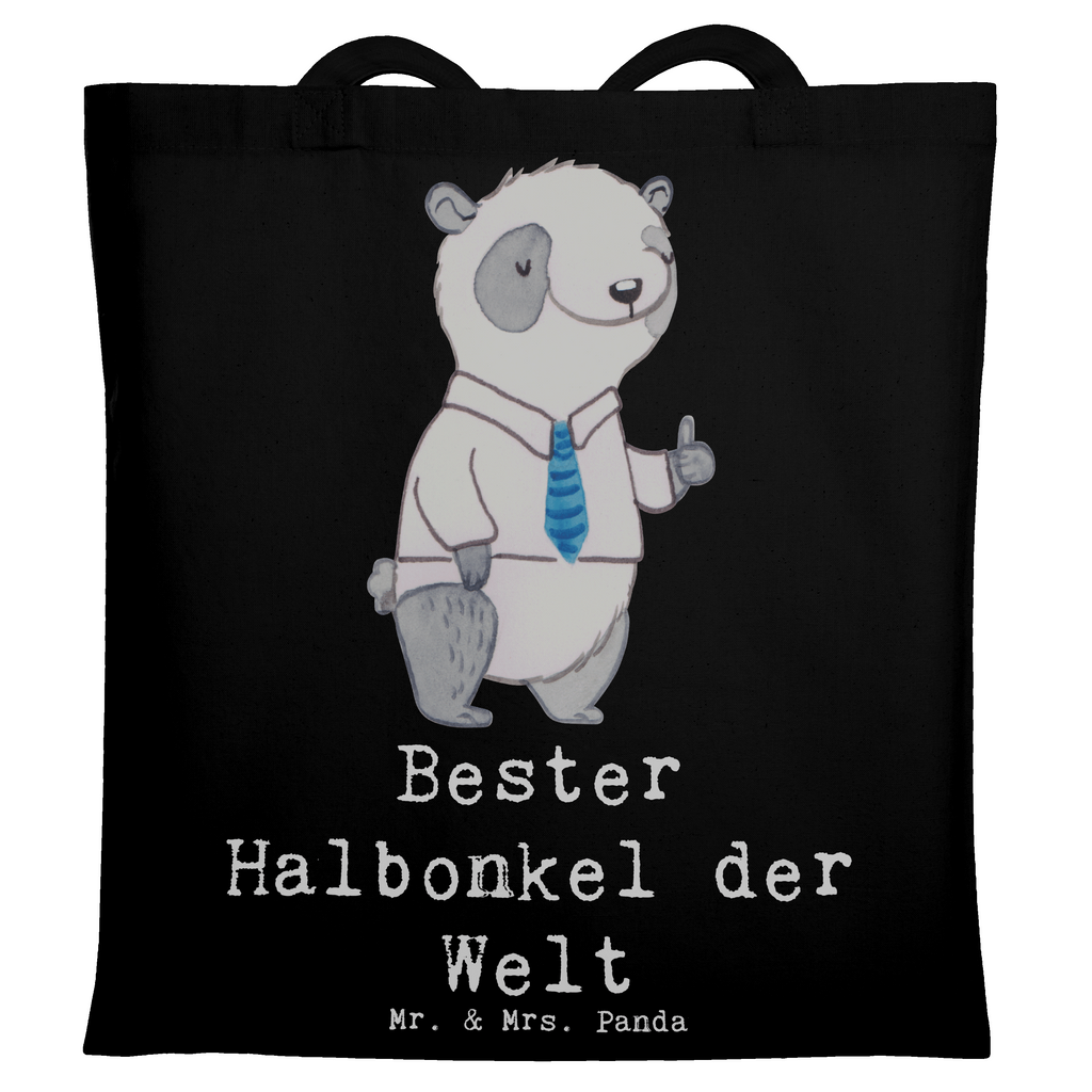 Tragetasche Panda Bester Halbonkel der Welt Beuteltasche, Beutel, Einkaufstasche, Jutebeutel, Stoffbeutel, Tasche, Shopper, Umhängetasche, Strandtasche, Schultertasche, Stofftasche, Tragetasche, Badetasche, Jutetasche, Einkaufstüte, Laptoptasche, für, Dankeschön, Geschenk, Schenken, Geburtstag, Geburtstagsgeschenk, Geschenkidee, Danke, Bedanken, Mitbringsel, Freude machen, Geschenktipp, Onkel, bester Onkel, Halbonkel, Stiefonkel, Stief, Stiefgeschwister, Familie, Kleinigkeit