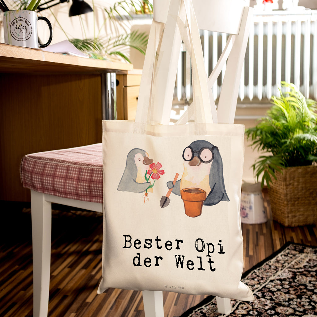 Tragetasche Pinguin Bester Opi der Welt Beuteltasche, Beutel, Einkaufstasche, Jutebeutel, Stoffbeutel, Tasche, Shopper, Umhängetasche, Strandtasche, Schultertasche, Stofftasche, Tragetasche, Badetasche, Jutetasche, Einkaufstüte, Laptoptasche, für, Dankeschön, Geschenk, Schenken, Geburtstag, Geburtstagsgeschenk, Geschenkidee, Danke, Bedanken, Mitbringsel, Freude machen, Geschenktipp, Großvater, Grossvater, Opa, Opi. Großpapa, Großeltern, Nichte, Neffe, Kleinigkeit, Oppa, Oppi, Bester