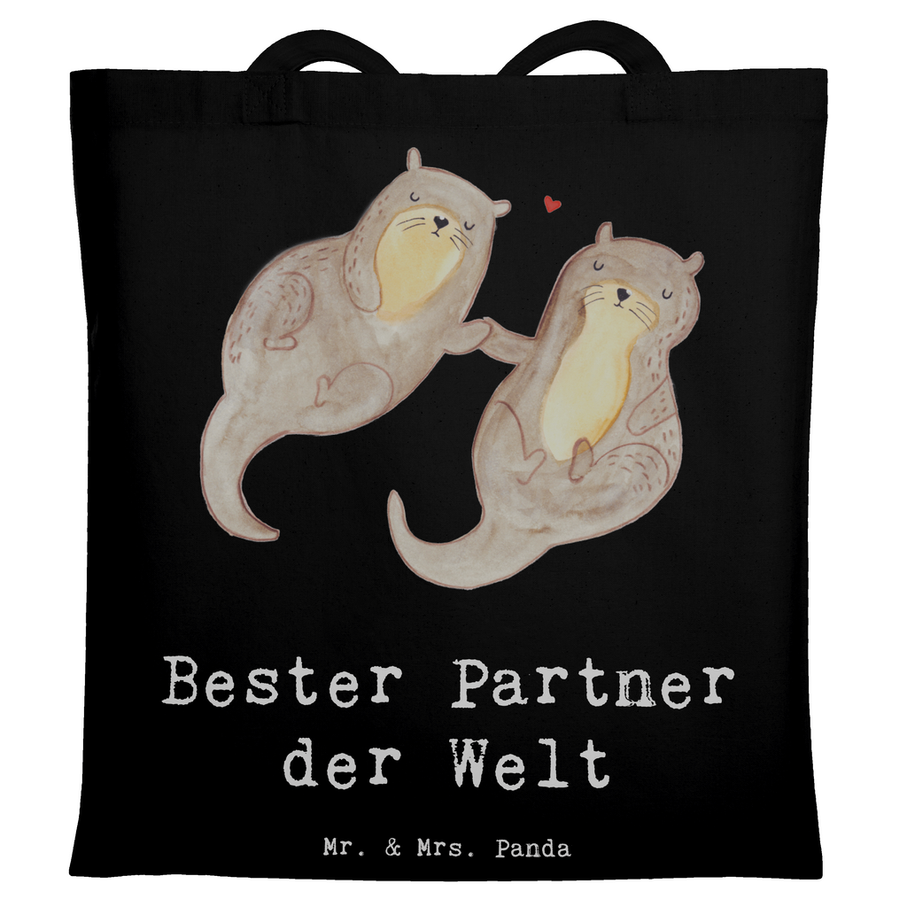 Tragetasche Otter Bester Partner der Welt Beuteltasche, Beutel, Einkaufstasche, Jutebeutel, Stoffbeutel, Tasche, Shopper, Umhängetasche, Strandtasche, Schultertasche, Stofftasche, Tragetasche, Badetasche, Jutetasche, Einkaufstüte, Laptoptasche, für, Dankeschön, Geschenk, Schenken, Geburtstag, Geburtstagsgeschenk, Geschenkidee, Danke, Bedanken, Mitbringsel, Freude machen, Geschenktipp, Partner, Ehepartner, Mann, Frau, Ehefrau, Ehemann. Freundin, Freund, Lebensgefährte, Paar, Liebe