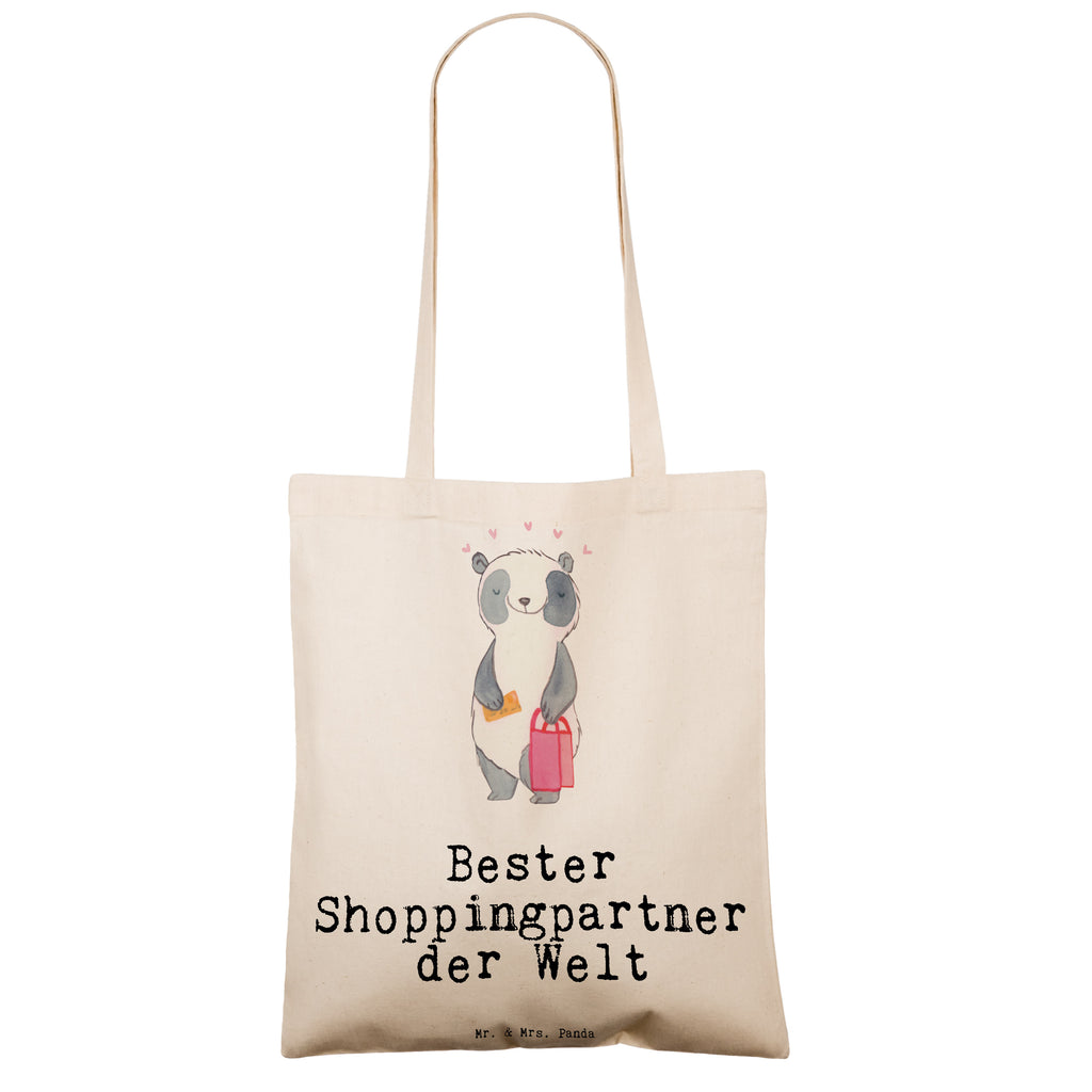 Tragetasche Panda Bester Shoppingpartner der Welt Beuteltasche, Beutel, Einkaufstasche, Jutebeutel, Stoffbeutel, Tasche, Shopper, Umhängetasche, Strandtasche, Schultertasche, Stofftasche, Tragetasche, Badetasche, Jutetasche, Einkaufstüte, Laptoptasche, für, Dankeschön, Geschenk, Schenken, Geburtstag, Geburtstagsgeschenk, Geschenkidee, Danke, Bedanken, Mitbringsel, Freude machen, Geschenktipp, Shoppingpartner, Shoppen, Begleitung, Partner, Freundin, Freund, bff, Shopping, Einkaufen, Shopping-Queen, Queen, Bester