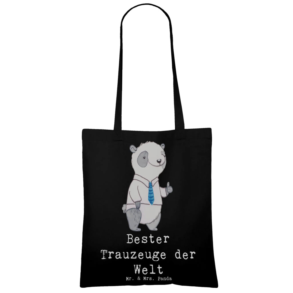 Tragetasche Panda Bester Trauzeuge der Welt Beuteltasche, Beutel, Einkaufstasche, Jutebeutel, Stoffbeutel, Tasche, Shopper, Umhängetasche, Strandtasche, Schultertasche, Stofftasche, Tragetasche, Badetasche, Jutetasche, Einkaufstüte, Laptoptasche, für, Dankeschön, Geschenk, Schenken, Geburtstag, Geburtstagsgeschenk, Geschenkidee, Danke, Bedanken, Mitbringsel, Freude machen, Geschenktipp, Trauzeuge, Trauhzeuge, Hochzeit, Heirat, JGA, Trauung, Kirche, Standesamt, Braut, Bräutigam