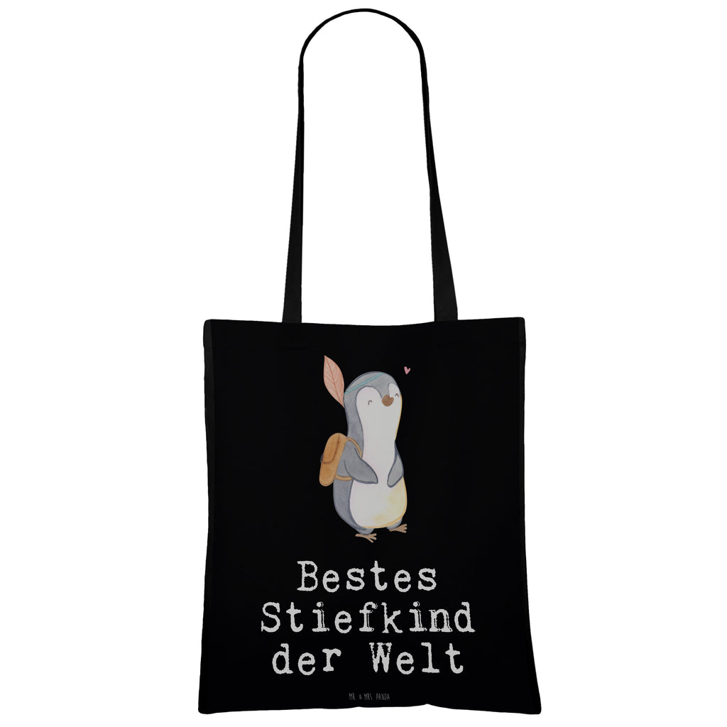 Tragetasche Pinguin Bestes Stiefkind der Welt Beuteltasche, Beutel, Einkaufstasche, Jutebeutel, Stoffbeutel, Tasche, Shopper, Umhängetasche, Strandtasche, Schultertasche, Stofftasche, Tragetasche, Badetasche, Jutetasche, Einkaufstüte, Laptoptasche, für, Dankeschön, Geschenk, Schenken, Geburtstag, Geburtstagsgeschenk, Geschenkidee, Danke, Bedanken, Mitbringsel, Freude machen, Geschenktipp, Stiefkind, angeheiratet, Kinder, Kind, Kid, Kids, Kiddy, Bestes, Tochter, Sohn, Nachwuchs, Geburt, Liebling, Taufe