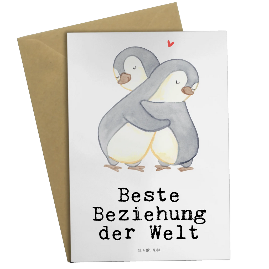 Grußkarte Pinguin Beste Beziehung der Welt Grußkarte, Klappkarte, Einladungskarte, Glückwunschkarte, Hochzeitskarte, Geburtstagskarte, Karte, Ansichtskarten, für, Dankeschön, Geschenk, Schenken, Geburtstag, Geburtstagsgeschenk, Geschenkidee, Danke, Bedanken, Mitbringsel, Freude machen, Geschenktipp, Beziehung, Zusammen sein, Miteinander gehen, Liebe, Verlieb, Liebesgeschenk