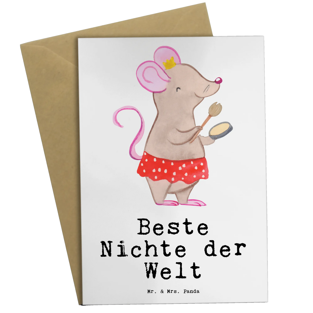 Grußkarte Maus Beste Nichte der Welt Grußkarte, Klappkarte, Einladungskarte, Glückwunschkarte, Hochzeitskarte, Geburtstagskarte, Karte, Ansichtskarten, für, Dankeschön, Geschenk, Schenken, Geburtstag, Geburtstagsgeschenk, Geschenkidee, Danke, Bedanken, Mitbringsel, Freude machen, Geschenktipp, Nichte, Onkel, Tante, Patentante, Patenonkel, Patenkind, Taufe, Tochter der Schwester, Tochter des Bruders, Beste