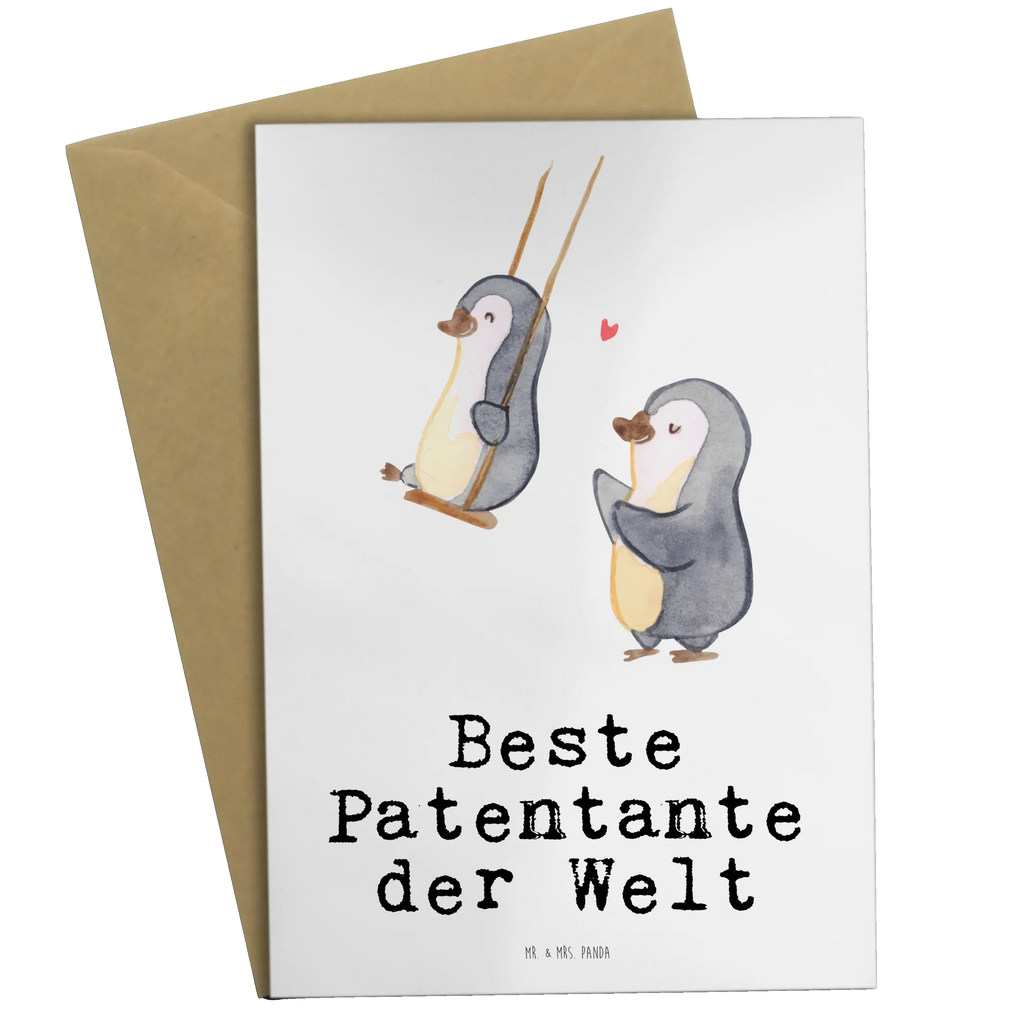 Grußkarte Pinguin Beste Patentante der Welt Grußkarte, Klappkarte, Einladungskarte, Glückwunschkarte, Hochzeitskarte, Geburtstagskarte, Karte, Ansichtskarten, für, Dankeschön, Geschenk, Schenken, Geburtstag, Geburtstagsgeschenk, Geschenkidee, Danke, Bedanken, Mitbringsel, Freude machen, Geschenktipp, Patentante, Paten Tante, Lieblingstante, Taufpartner, Taufe, Familie, Kleinigkeit, Nichte, Neffe