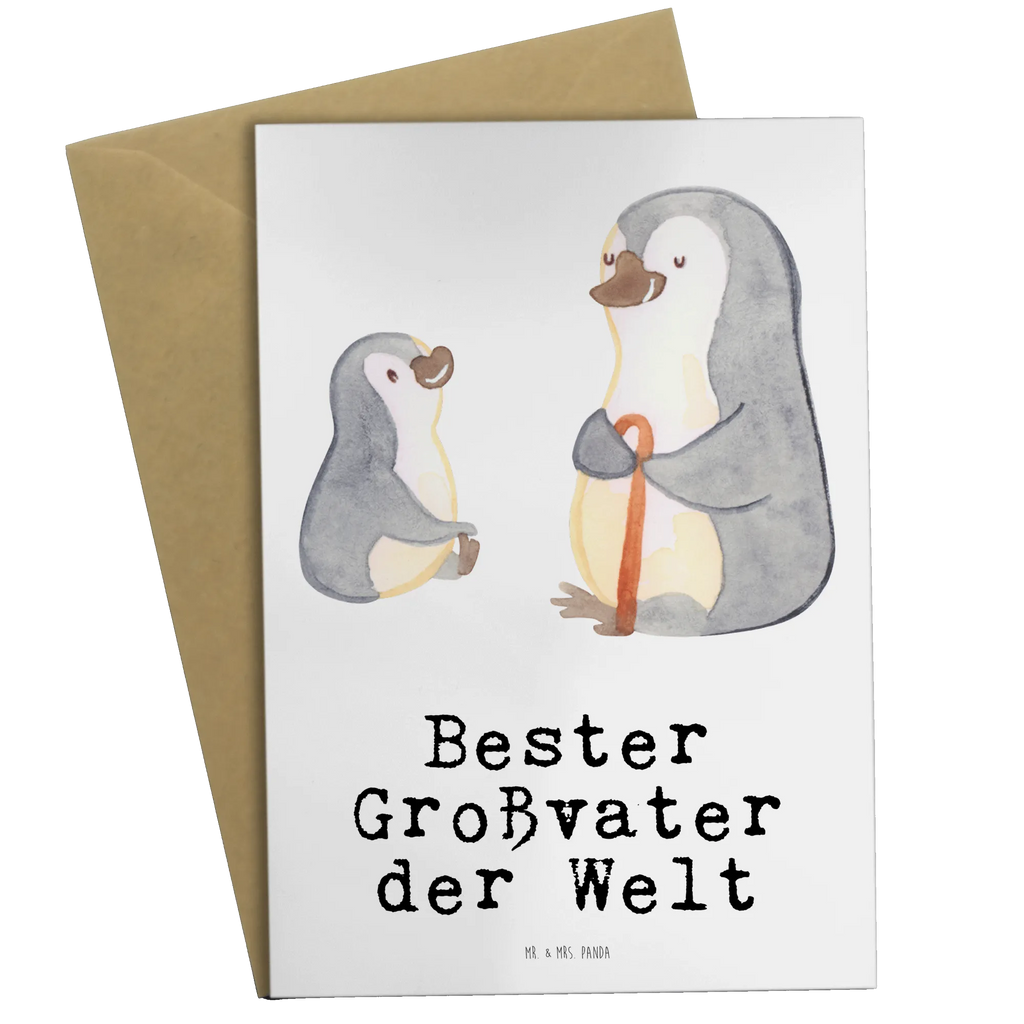 Grußkarte Pinguin Bester Großvater der Welt Grußkarte, Klappkarte, Einladungskarte, Glückwunschkarte, Hochzeitskarte, Geburtstagskarte, Karte, Ansichtskarten, für, Dankeschön, Geschenk, Schenken, Geburtstag, Geburtstagsgeschenk, Geschenkidee, Danke, Bedanken, Mitbringsel, Freude machen, Geschenktipp, Großvater, Grossvater, Opa, Opi. Großpapa, Großeltern, Enkel, Enkelin, Enkelkind, Kleinigkeit, Oppa, Oppi, Bester