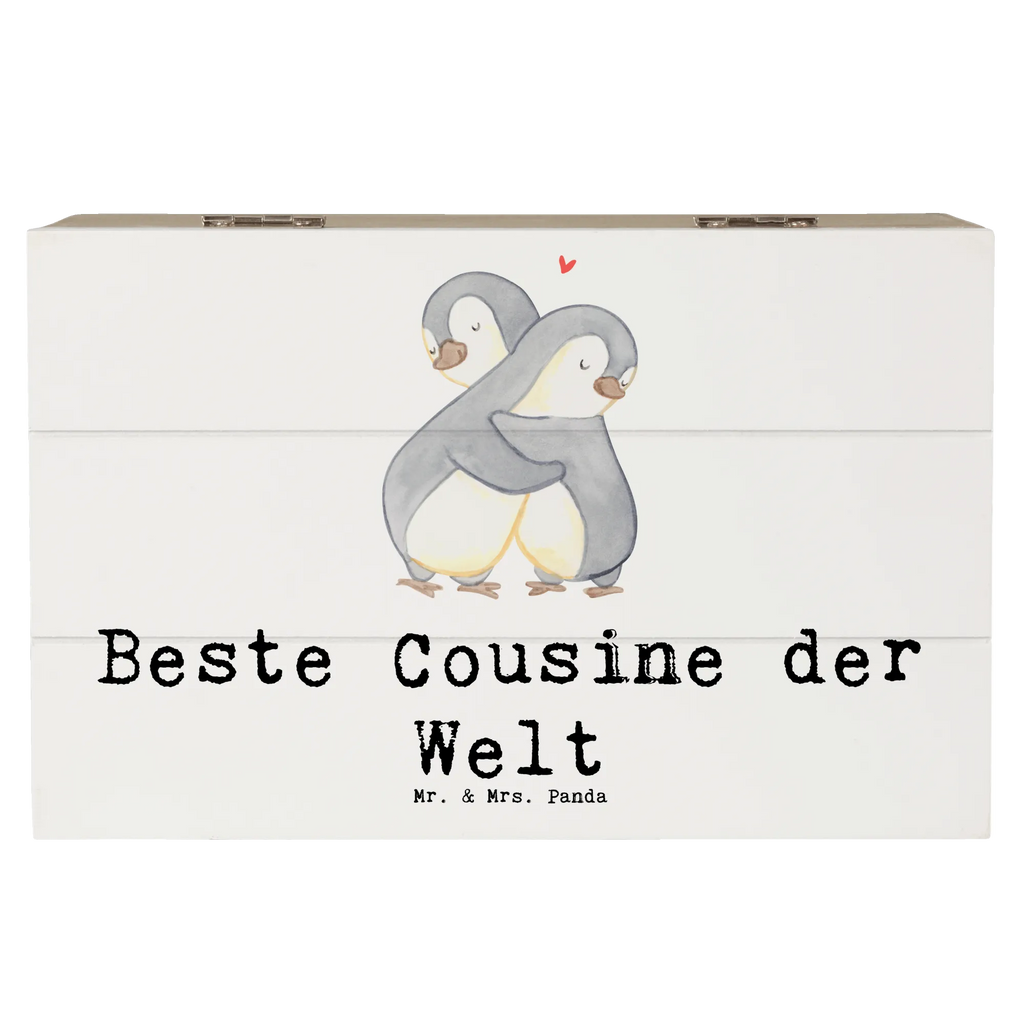 Holzkiste Pinguin Beste Cousine der Welt Holzkiste, Kiste, Schatzkiste, Truhe, Schatulle, XXL, Erinnerungsbox, Erinnerungskiste, Dekokiste, Aufbewahrungsbox, Geschenkbox, Geschenkdose, für, Dankeschön, Geschenk, Schenken, Geburtstag, Geburtstagsgeschenk, Geschenkidee, Danke, Bedanken, Mitbringsel, Freude machen, Geschenktipp, Cousine, Kusine, Kousine, Cousinchen, Tochter von Onkel, Tochter von Tante, Familie, Verwandtschaft, Cousin