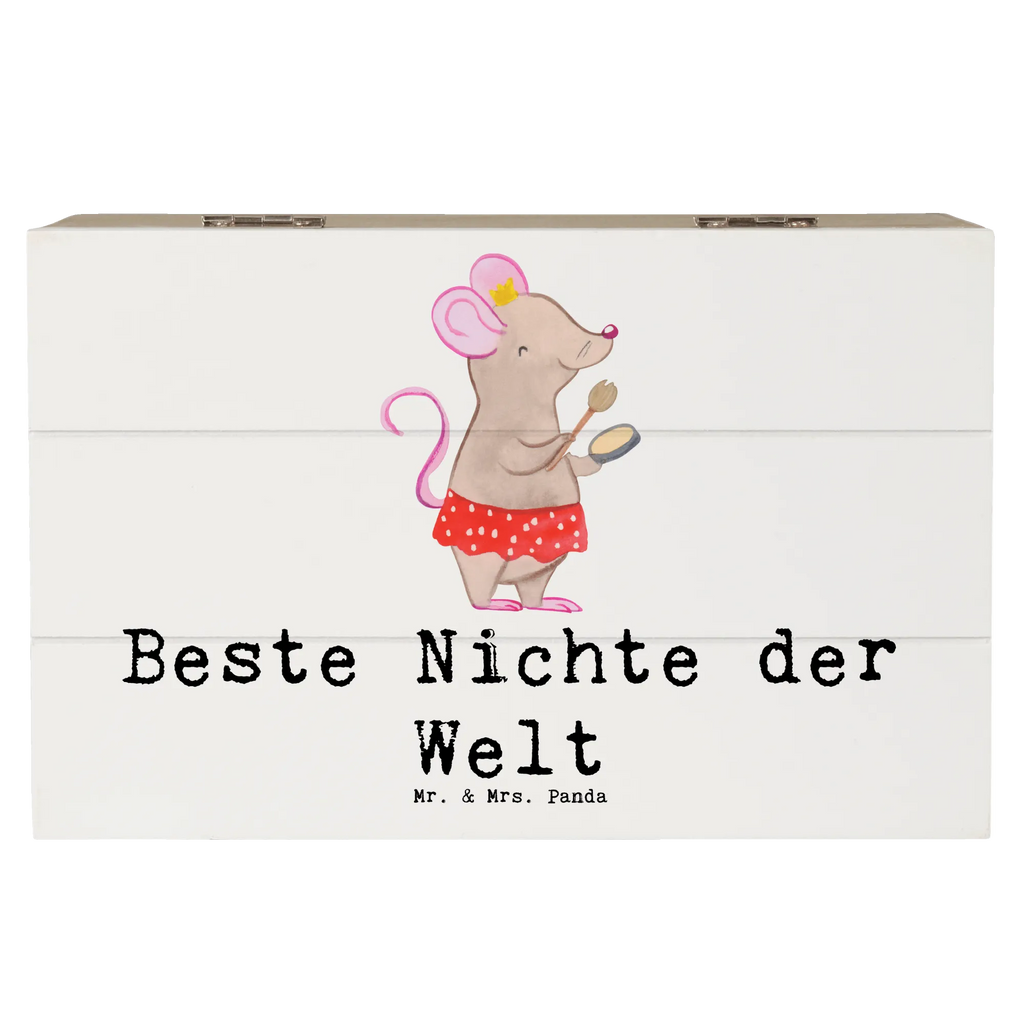 Holzkiste Maus Beste Nichte der Welt Holzkiste, Kiste, Schatzkiste, Truhe, Schatulle, XXL, Erinnerungsbox, Erinnerungskiste, Dekokiste, Aufbewahrungsbox, Geschenkbox, Geschenkdose, für, Dankeschön, Geschenk, Schenken, Geburtstag, Geburtstagsgeschenk, Geschenkidee, Danke, Bedanken, Mitbringsel, Freude machen, Geschenktipp, Nichte, Onkel, Tante, Patentante, Patenonkel, Patenkind, Taufe, Tochter der Schwester, Tochter des Bruders, Beste