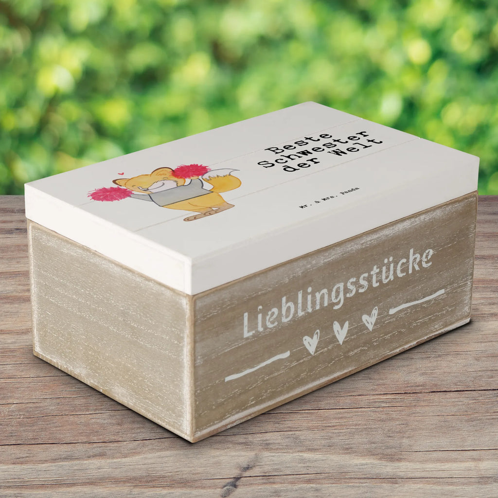 Holzkiste Fuchs Beste Schwester der Welt Holzkiste, Kiste, Schatzkiste, Truhe, Schatulle, XXL, Erinnerungsbox, Erinnerungskiste, Dekokiste, Aufbewahrungsbox, Geschenkbox, Geschenkdose, für, Dankeschön, Geschenk, Schenken, Geburtstag, Geburtstagsgeschenk, Geschenkidee, Danke, Bedanken, Mitbringsel, Freude machen, Geschenktipp, Schwester, Geschwister, Schwesterherz, Sister, Familie, Kleinigkeit, Beste, Tochter