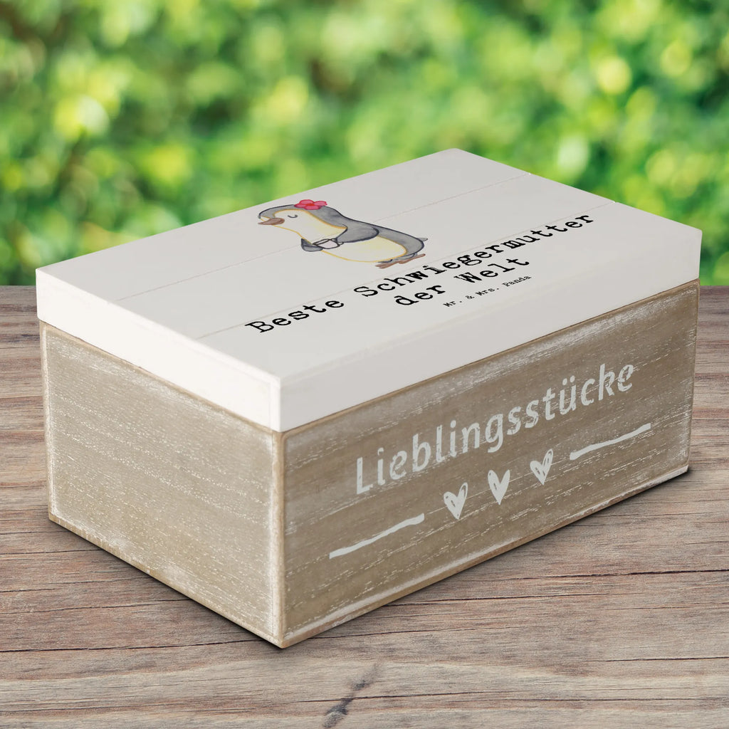 Holzkiste Pinguin Beste Schwiegermutter der Welt Holzkiste, Kiste, Schatzkiste, Truhe, Schatulle, XXL, Erinnerungsbox, Erinnerungskiste, Dekokiste, Aufbewahrungsbox, Geschenkbox, Geschenkdose, für, Dankeschön, Geschenk, Schenken, Geburtstag, Geburtstagsgeschenk, Geschenkidee, Danke, Bedanken, Mitbringsel, Freude machen, Geschenktipp, Schwiegermutter, Schwiegermama, Schwiegereltern, Mama, Mutter, Mutter des Ehepartners, angeheiratet