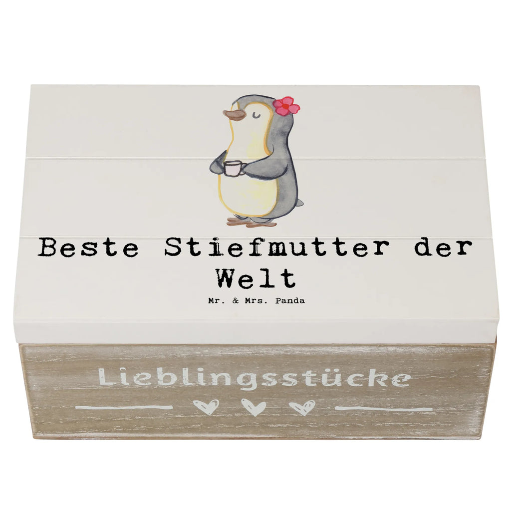 Holzkiste Pinguin Beste Stiefmutter der Welt Holzkiste, Kiste, Schatzkiste, Truhe, Schatulle, XXL, Erinnerungsbox, Erinnerungskiste, Dekokiste, Aufbewahrungsbox, Geschenkbox, Geschenkdose, für, Dankeschön, Geschenk, Schenken, Geburtstag, Geburtstagsgeschenk, Geschenkidee, Danke, Bedanken, Mitbringsel, Freude machen, Geschenktipp, Stiefmutter, Stief Mutter, Stiefmama, Mami, Mutter, Muttertag, Mutti, Mama, Tochter, Sohn, Beste