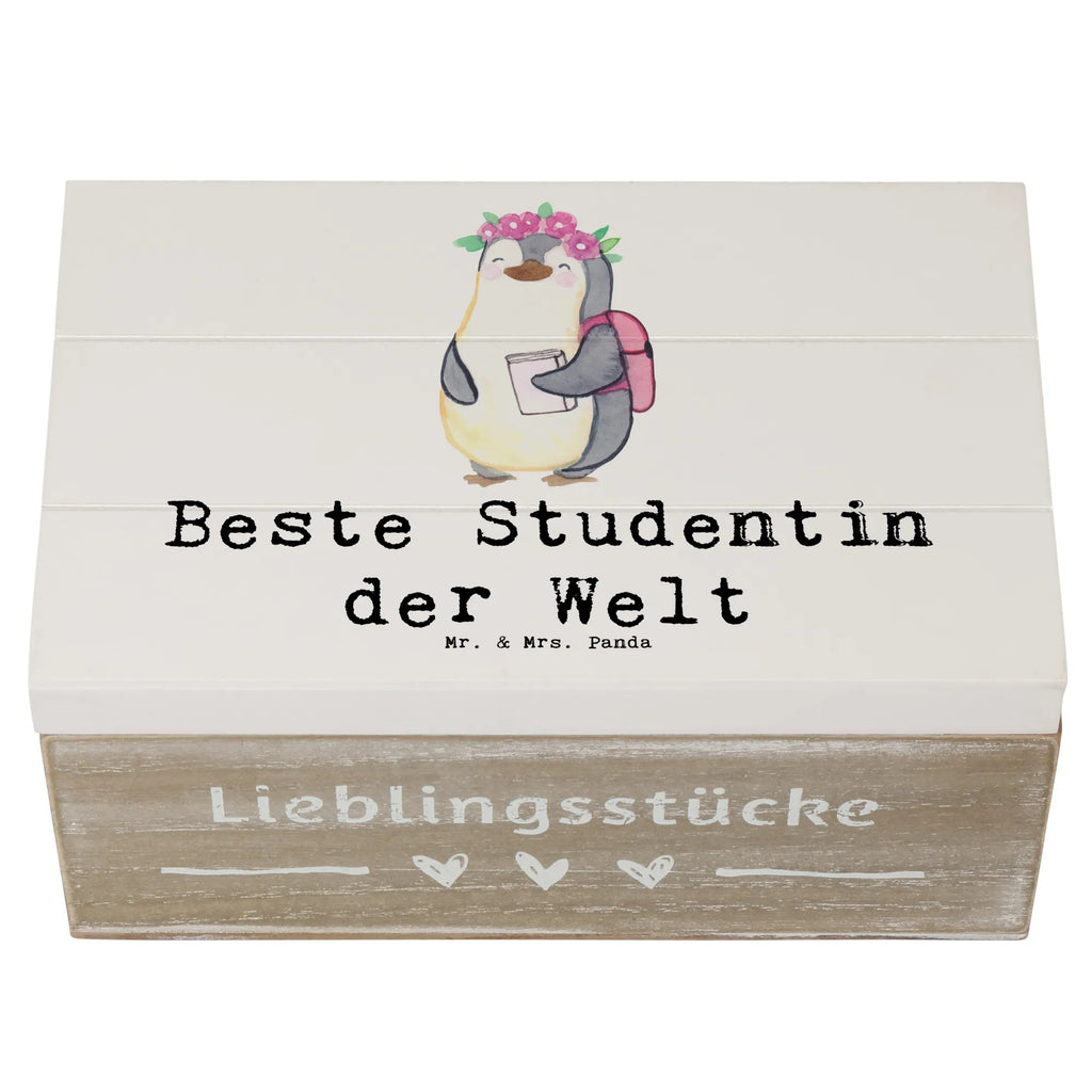 Holzkiste Pinguin Beste Studentin der Welt Holzkiste, Kiste, Schatzkiste, Truhe, Schatulle, XXL, Erinnerungsbox, Erinnerungskiste, Dekokiste, Aufbewahrungsbox, Geschenkbox, Geschenkdose, für, Dankeschön, Geschenk, Schenken, Geburtstag, Geburtstagsgeschenk, Geschenkidee, Danke, Bedanken, Mitbringsel, Freude machen, Geschenktipp, Studentin, Studium, Tochter, Spaß, Musterschülerin, lustig, Studienabschluss, witzig, Universität, Abschluss, Alumni, Uni, Studenten, Hochschule