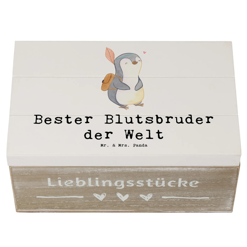 Holzkiste Pinguin Bester Blutsbruder der Welt Holzkiste, Kiste, Schatzkiste, Truhe, Schatulle, XXL, Erinnerungsbox, Erinnerungskiste, Dekokiste, Aufbewahrungsbox, Geschenkbox, Geschenkdose, für, Dankeschön, Geschenk, Schenken, Geburtstag, Geburtstagsgeschenk, Geschenkidee, Danke, Bedanken, Mitbringsel, Freude machen, Geschenktipp, Blutsbruder, Blutsgeschwister, Freund, Brüder, Geschwister, Bruderherz, Brother, Familie, Kleinigkeit, Bester, Sido