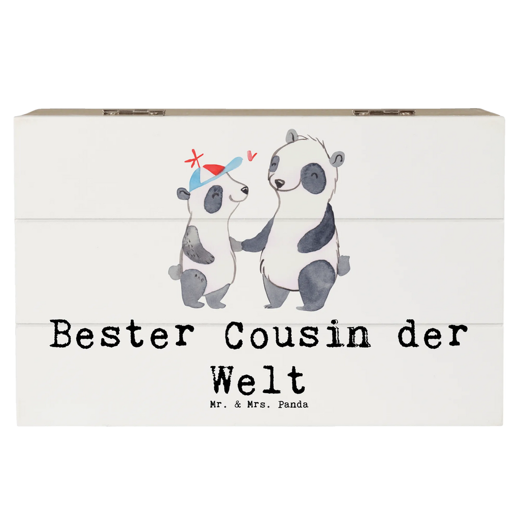 Holzkiste Panda Bester Cousin der Welt Holzkiste, Kiste, Schatzkiste, Truhe, Schatulle, XXL, Erinnerungsbox, Erinnerungskiste, Dekokiste, Aufbewahrungsbox, Geschenkbox, Geschenkdose, für, Dankeschön, Geschenk, Schenken, Geburtstag, Geburtstagsgeschenk, Geschenkidee, Danke, Bedanken, Mitbringsel, Freude machen, Geschenktipp, Cousin, Kousin, Vetter, Sohn von Onkel, Sohn von Tante, Familie, Verwandtschaft, Cousine