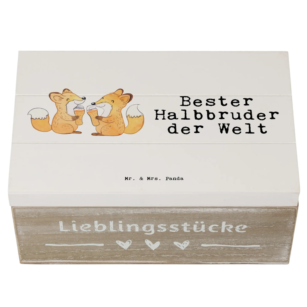 Holzkiste Fuchs Bester Halbbruder der Welt Holzkiste, Kiste, Schatzkiste, Truhe, Schatulle, XXL, Erinnerungsbox, Erinnerungskiste, Dekokiste, Aufbewahrungsbox, Geschenkbox, Geschenkdose, für, Dankeschön, Geschenk, Schenken, Geburtstag, Geburtstagsgeschenk, Geschenkidee, Danke, Bedanken, Mitbringsel, Freude machen, Geschenktipp, Halbbruder, Stiefbruder, Stief, Stiefgeschwister, Bruder, Brudi, Geschwister, Bruderherz, Schwester, Familie, Kleinigkeit, Brother, Bester, Sohn