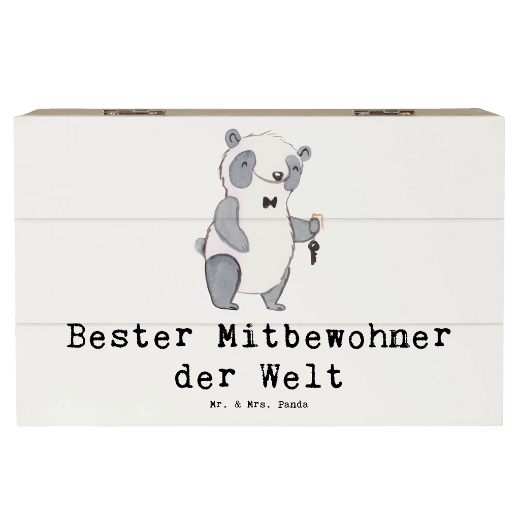 Holzkiste Panda Bester Mitbewohner der Welt Holzkiste, Kiste, Schatzkiste, Truhe, Schatulle, XXL, Erinnerungsbox, Erinnerungskiste, Dekokiste, Aufbewahrungsbox, Geschenkbox, Geschenkdose, für, Dankeschön, Geschenk, Schenken, Geburtstag, Geburtstagsgeschenk, Geschenkidee, Danke, Bedanken, Mitbringsel, Freude machen, Geschenktipp, Mitbewohner, WG, Zimmernachbar, Wohngemeinschaft, WG-Bewohner, Zimmerkollege, Zimmergenosse, Stubenkamerad