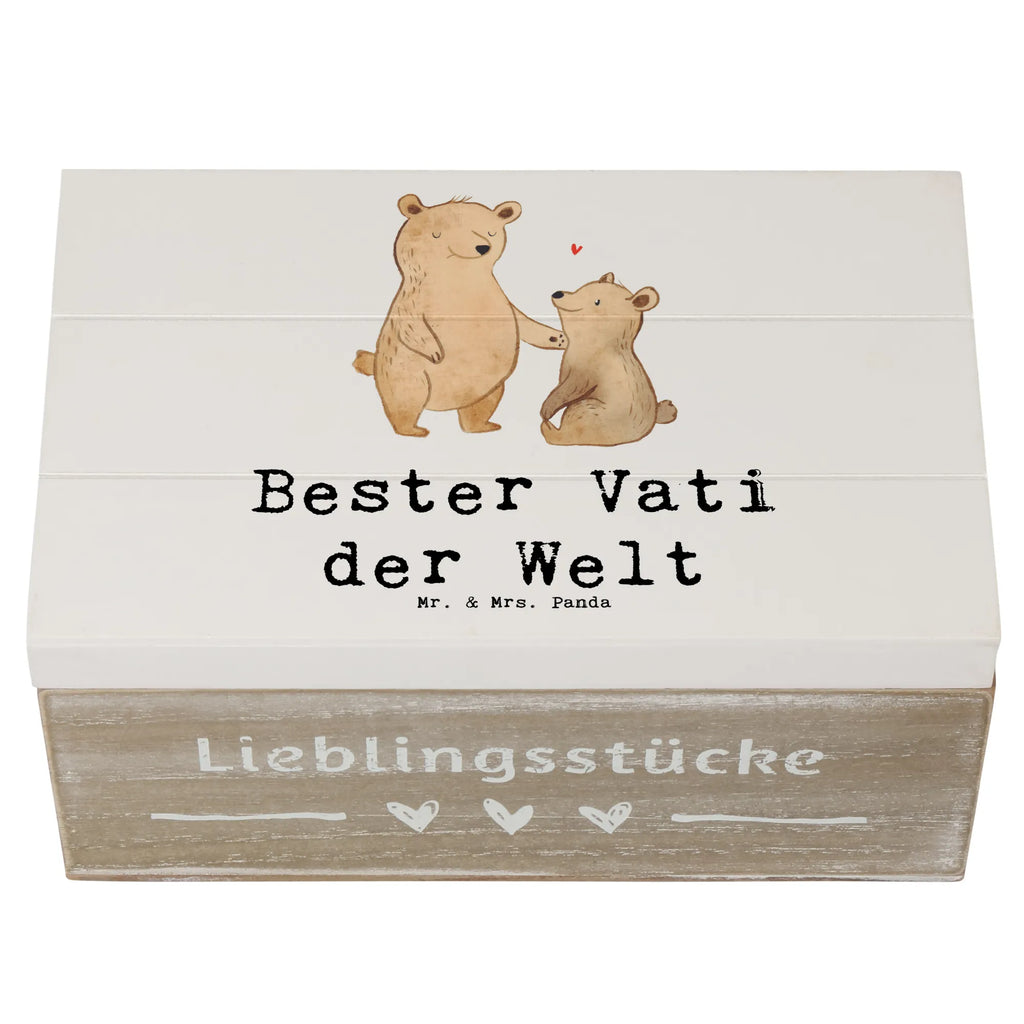 Holzkiste Bär Bester Vati der Welt Holzkiste, Kiste, Schatzkiste, Truhe, Schatulle, XXL, Erinnerungsbox, Erinnerungskiste, Dekokiste, Aufbewahrungsbox, Geschenkbox, Geschenkdose, für, Dankeschön, Geschenk, Schenken, Geburtstag, Geburtstagsgeschenk, Geschenkidee, Danke, Bedanken, Mitbringsel, Freude machen, Geschenktipp, Vater, Papa, Dad, Daddy, Paps, Papi, Vati, Eltern, Geschenk Vater, Mann, Familie, Bester, Kleinigkeit