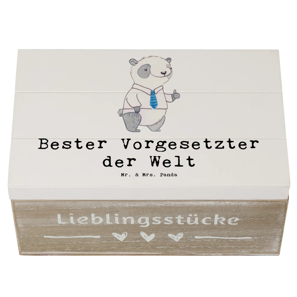 Holzkiste Panda Bester Vorgesetzter der Welt Holzkiste, Kiste, Schatzkiste, Truhe, Schatulle, XXL, Erinnerungsbox, Erinnerungskiste, Dekokiste, Aufbewahrungsbox, Geschenkbox, Geschenkdose, für, Dankeschön, Geschenk, Schenken, Geburtstag, Geburtstagsgeschenk, Geschenkidee, Danke, Bedanken, Mitbringsel, Freude machen, Geschenktipp, Chef, Boss, Abschiedsgeschenk, Abteilungsleiter, Kollege, Vorgesetzter, Vorgesetzte, Arbeit, Leiter, Arbeitgeber, Führungskraft