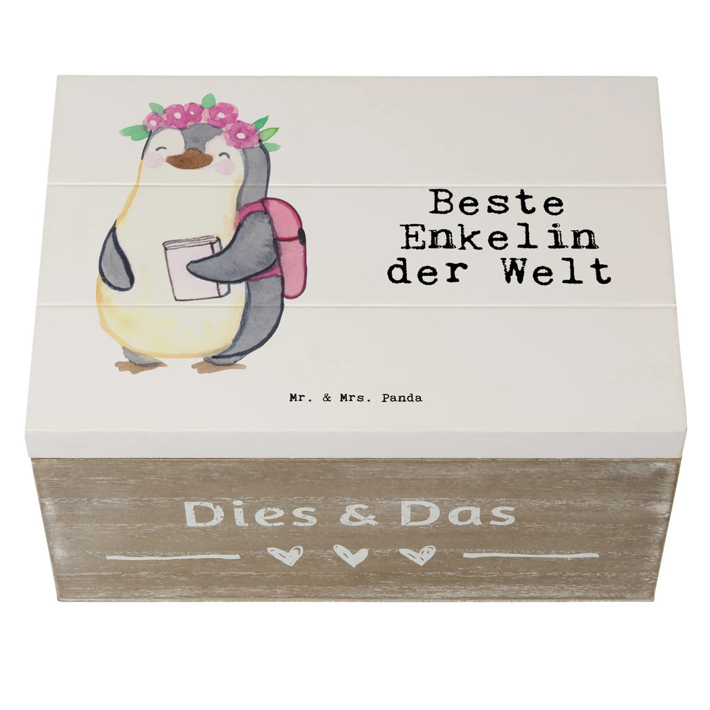 Holzkiste Pinguin Beste Enkelin der Welt Holzkiste, Kiste, Schatzkiste, Truhe, Schatulle, XXL, Erinnerungsbox, Erinnerungskiste, Dekokiste, Aufbewahrungsbox, Geschenkbox, Geschenkdose, für, Dankeschön, Geschenk, Schenken, Geburtstag, Geburtstagsgeschenk, Geschenkidee, Danke, Bedanken, Mitbringsel, Freude machen, Geschenktipp, Enkelin, Enkelkind, Enkeltochter, Oma, Opa, Kind von Tochter, Kind von Sohn, Großtochter, Taufe