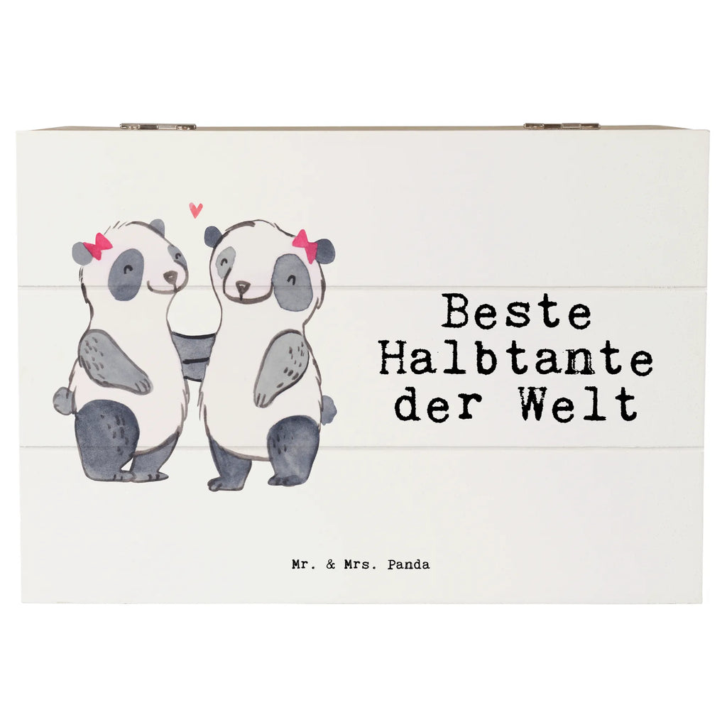 Holzkiste Panda Beste Halbtante der Welt Holzkiste, Kiste, Schatzkiste, Truhe, Schatulle, XXL, Erinnerungsbox, Erinnerungskiste, Dekokiste, Aufbewahrungsbox, Geschenkbox, Geschenkdose, für, Dankeschön, Geschenk, Schenken, Geburtstag, Geburtstagsgeschenk, Geschenkidee, Danke, Bedanken, Mitbringsel, Freude machen, Geschenktipp, Halbtante, Tante, beste Tante, Stieftante, Stief, Stiefgeschwister, Familie, Kleinigkeit