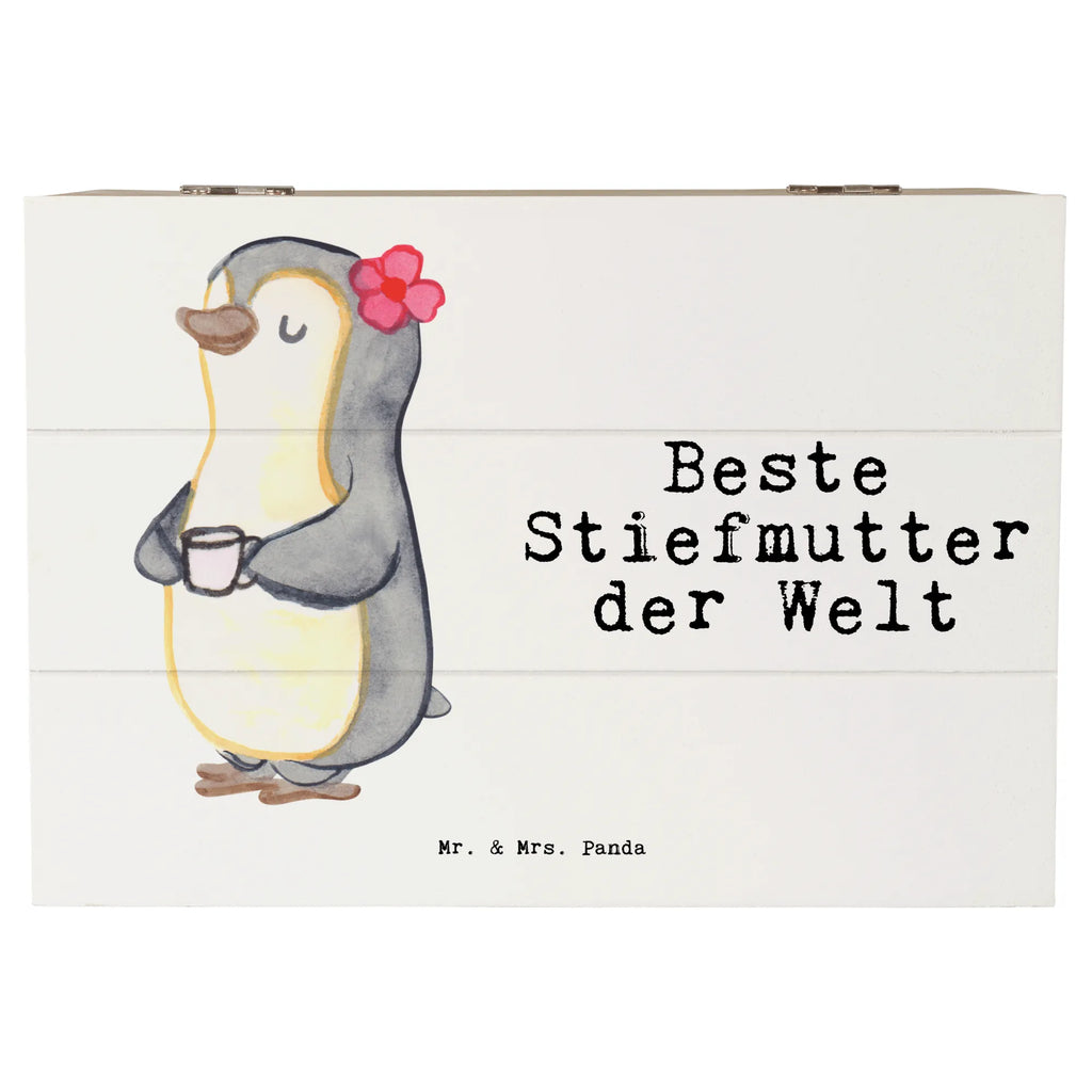 Holzkiste Pinguin Beste Stiefmutter der Welt Holzkiste, Kiste, Schatzkiste, Truhe, Schatulle, XXL, Erinnerungsbox, Erinnerungskiste, Dekokiste, Aufbewahrungsbox, Geschenkbox, Geschenkdose, für, Dankeschön, Geschenk, Schenken, Geburtstag, Geburtstagsgeschenk, Geschenkidee, Danke, Bedanken, Mitbringsel, Freude machen, Geschenktipp, Stiefmutter, Stief Mutter, Stiefmama, Mami, Mutter, Muttertag, Mutti, Mama, Tochter, Sohn, Beste