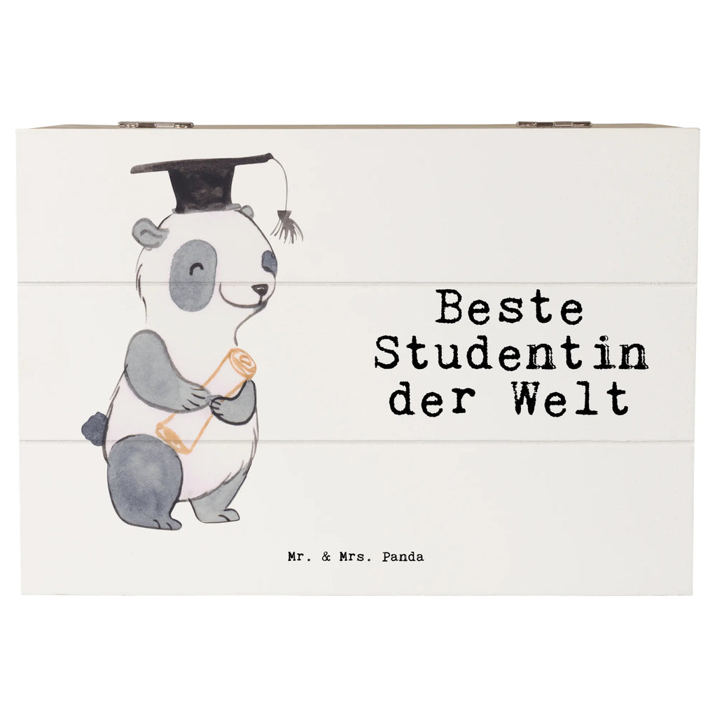 Holzkiste Panda Beste Studentin der Welt Holzkiste, Kiste, Schatzkiste, Truhe, Schatulle, XXL, Erinnerungsbox, Erinnerungskiste, Dekokiste, Aufbewahrungsbox, Geschenkbox, Geschenkdose, für, Dankeschön, Geschenk, Schenken, Geburtstag, Geburtstagsgeschenk, Geschenkidee, Danke, Bedanken, Mitbringsel, Freude machen, Geschenktipp, Studentin, Studium, Tochter, Spaß, Musterschülerin, lustig, Studienabschluss, witzig, Universität, Abschluss, Alumni, Uni, Studenten, Hochschule