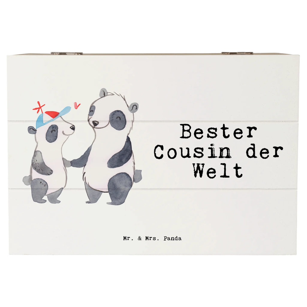 Holzkiste Panda Bester Cousin der Welt Holzkiste, Kiste, Schatzkiste, Truhe, Schatulle, XXL, Erinnerungsbox, Erinnerungskiste, Dekokiste, Aufbewahrungsbox, Geschenkbox, Geschenkdose, für, Dankeschön, Geschenk, Schenken, Geburtstag, Geburtstagsgeschenk, Geschenkidee, Danke, Bedanken, Mitbringsel, Freude machen, Geschenktipp, Cousin, Kousin, Vetter, Sohn von Onkel, Sohn von Tante, Familie, Verwandtschaft, Cousine