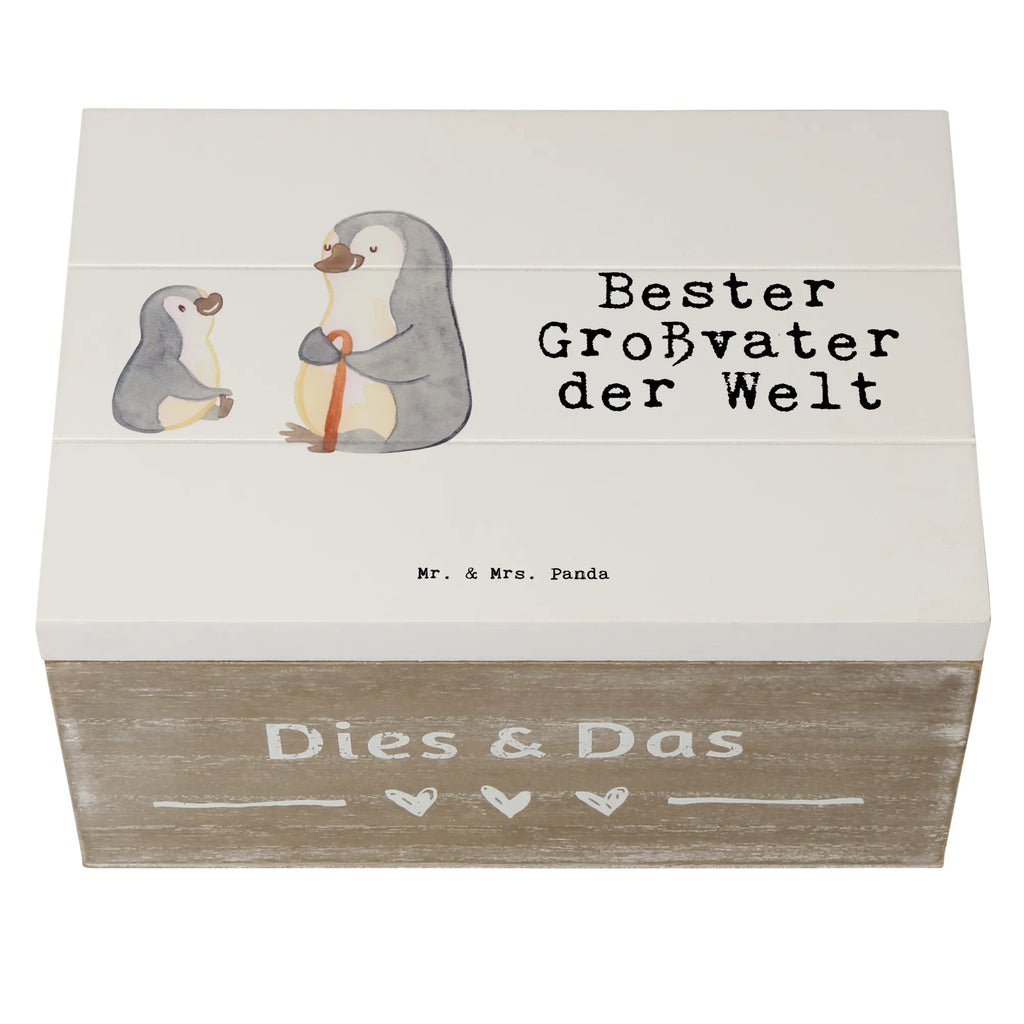 Holzkiste Pinguin Bester Großvater der Welt Holzkiste, Kiste, Schatzkiste, Truhe, Schatulle, XXL, Erinnerungsbox, Erinnerungskiste, Dekokiste, Aufbewahrungsbox, Geschenkbox, Geschenkdose, für, Dankeschön, Geschenk, Schenken, Geburtstag, Geburtstagsgeschenk, Geschenkidee, Danke, Bedanken, Mitbringsel, Freude machen, Geschenktipp, Großvater, Grossvater, Opa, Opi. Großpapa, Großeltern, Enkel, Enkelin, Enkelkind, Kleinigkeit, Oppa, Oppi, Bester