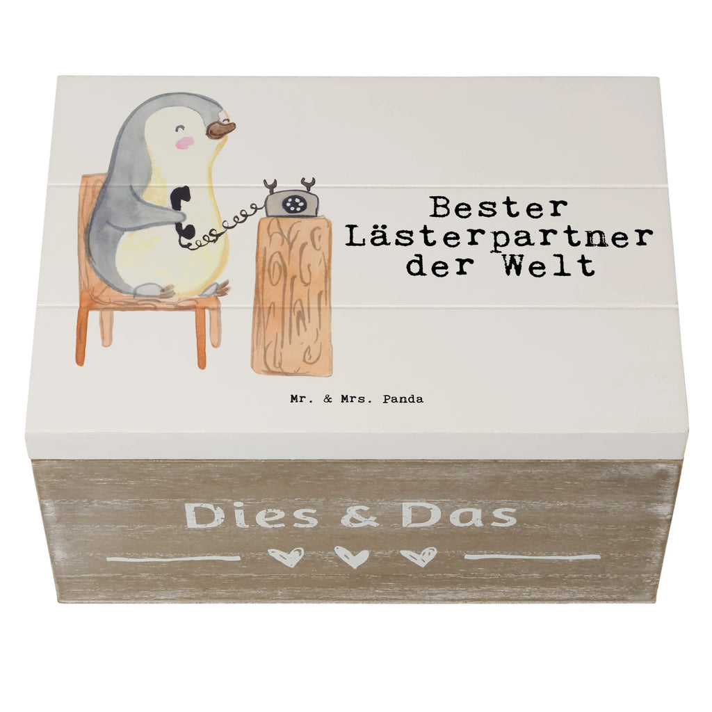 Holzkiste Pinguin Bester Lästerpartner der Welt Holzkiste, Kiste, Schatzkiste, Truhe, Schatulle, XXL, Erinnerungsbox, Erinnerungskiste, Dekokiste, Aufbewahrungsbox, Geschenkbox, Geschenkdose, für, Dankeschön, Geschenk, Schenken, Geburtstag, Geburtstagsgeschenk, Geschenkidee, Danke, Bedanken, Mitbringsel, Freude machen, Geschenktipp, Lästerpartner, Lesterpartner, lestern, Lästerschwester, Lästern, beste Freundin, Freundin, Spaß, bff