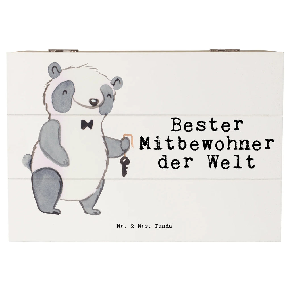 Holzkiste Panda Bester Mitbewohner der Welt Holzkiste, Kiste, Schatzkiste, Truhe, Schatulle, XXL, Erinnerungsbox, Erinnerungskiste, Dekokiste, Aufbewahrungsbox, Geschenkbox, Geschenkdose, für, Dankeschön, Geschenk, Schenken, Geburtstag, Geburtstagsgeschenk, Geschenkidee, Danke, Bedanken, Mitbringsel, Freude machen, Geschenktipp, Mitbewohner, WG, Zimmernachbar, Wohngemeinschaft, WG-Bewohner, Zimmerkollege, Zimmergenosse, Stubenkamerad