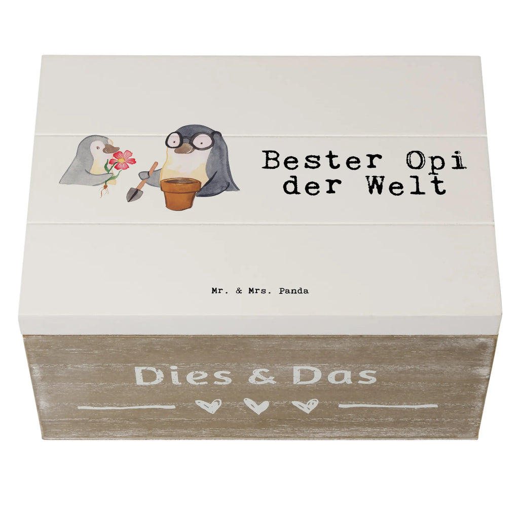 Holzkiste Pinguin Bester Opi der Welt Holzkiste, Kiste, Schatzkiste, Truhe, Schatulle, XXL, Erinnerungsbox, Erinnerungskiste, Dekokiste, Aufbewahrungsbox, Geschenkbox, Geschenkdose, für, Dankeschön, Geschenk, Schenken, Geburtstag, Geburtstagsgeschenk, Geschenkidee, Danke, Bedanken, Mitbringsel, Freude machen, Geschenktipp, Großvater, Grossvater, Opa, Opi. Großpapa, Großeltern, Nichte, Neffe, Kleinigkeit, Oppa, Oppi, Bester