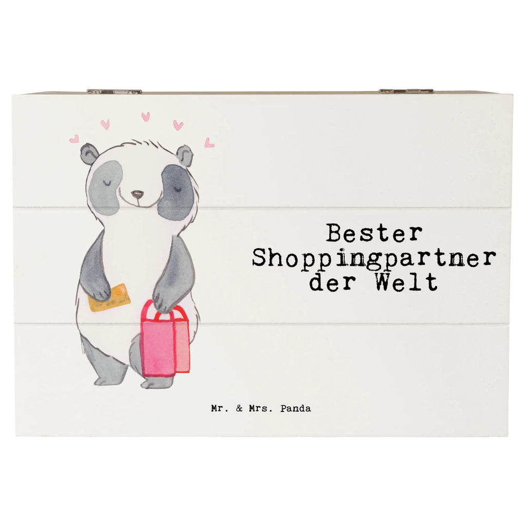 Holzkiste Panda Bester Shoppingpartner der Welt Holzkiste, Kiste, Schatzkiste, Truhe, Schatulle, XXL, Erinnerungsbox, Erinnerungskiste, Dekokiste, Aufbewahrungsbox, Geschenkbox, Geschenkdose, für, Dankeschön, Geschenk, Schenken, Geburtstag, Geburtstagsgeschenk, Geschenkidee, Danke, Bedanken, Mitbringsel, Freude machen, Geschenktipp, Shoppingpartner, Shoppen, Begleitung, Partner, Freundin, Freund, bff, Shopping, Einkaufen, Shopping-Queen, Queen, Bester