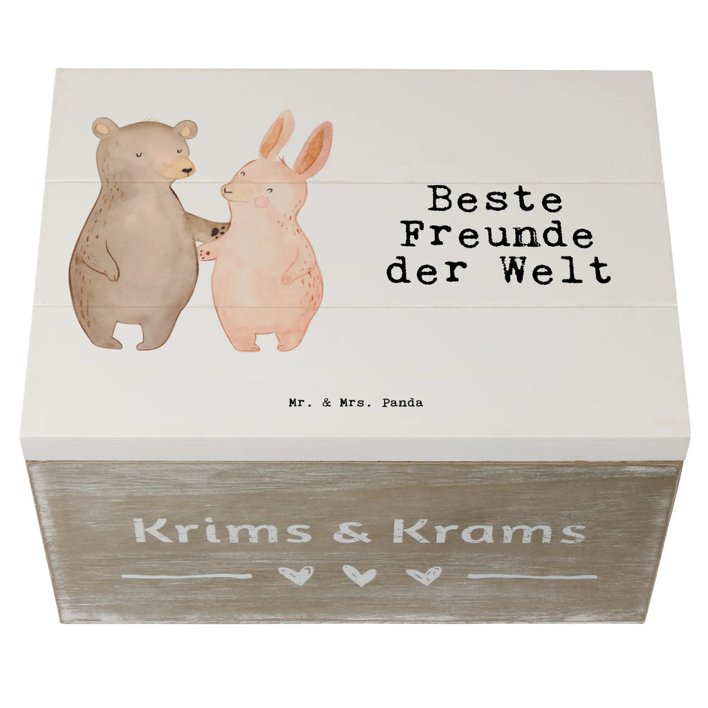 Holzkiste Hase Beste Freunde der Welt Holzkiste, Kiste, Schatzkiste, Truhe, Schatulle, XXL, Erinnerungsbox, Erinnerungskiste, Dekokiste, Aufbewahrungsbox, Geschenkbox, Geschenkdose, für, Dankeschön, Geschenk, Schenken, Geburtstag, Geburtstagsgeschenk, Geschenkidee, Danke, Bedanken, Mitbringsel, Freude machen, Geschenktipp, Freunde, best friends, Freundschaft, Freundin, Freund, Clique, Kumpel, bae, bff