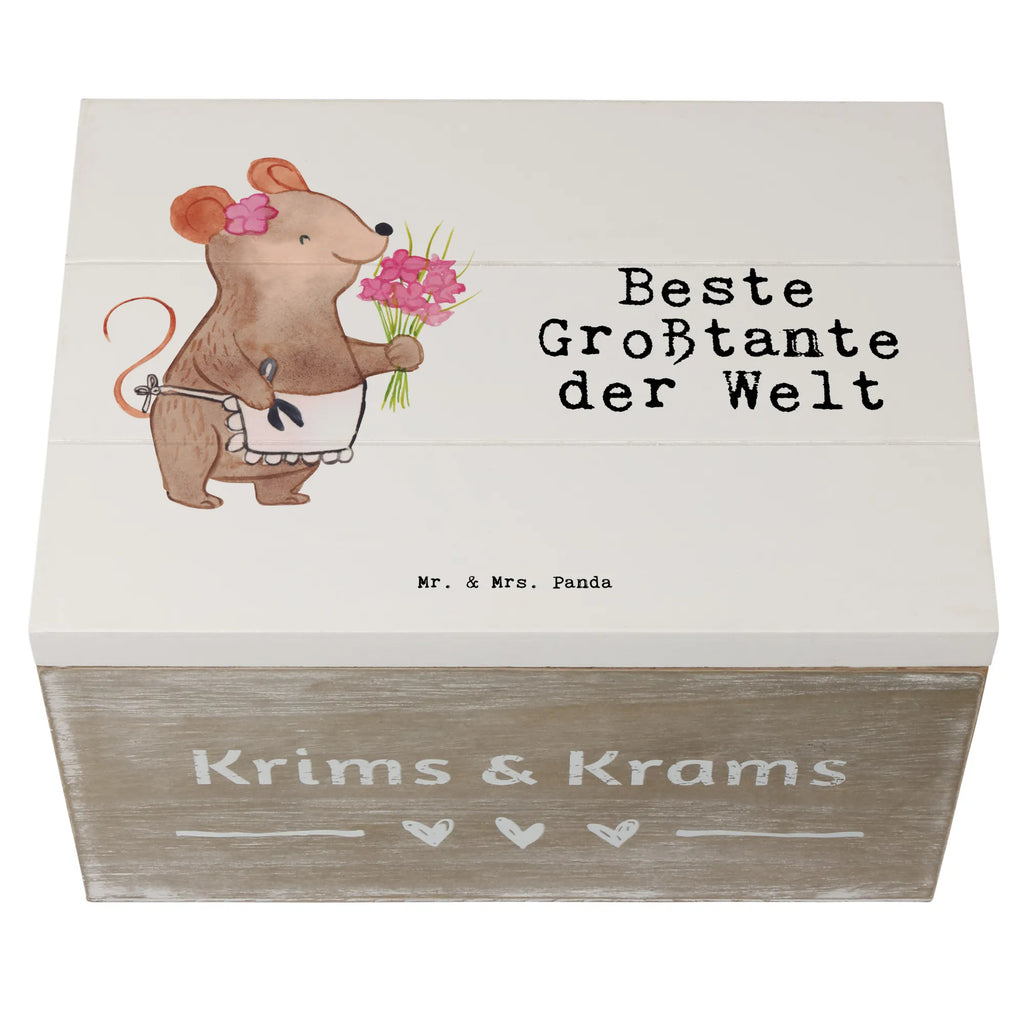 Holzkiste Maus Beste Großtante der Welt Holzkiste, Kiste, Schatzkiste, Truhe, Schatulle, XXL, Erinnerungsbox, Erinnerungskiste, Dekokiste, Aufbewahrungsbox, Geschenkbox, Geschenkdose, für, Dankeschön, Geschenk, Schenken, Geburtstag, Geburtstagsgeschenk, Geschenkidee, Danke, Bedanken, Mitbringsel, Freude machen, Geschenktipp, Großtante, Grosstante, Tante, Lieblingstante, Familie, Schwester, Tanten, Kleinigkeit, Beste, Nichte, Neffe, Groß