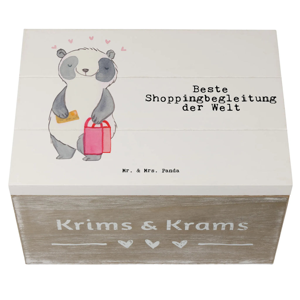 Holzkiste Panda Beste Shoppingbegleitung der Welt Holzkiste, Kiste, Schatzkiste, Truhe, Schatulle, XXL, Erinnerungsbox, Erinnerungskiste, Dekokiste, Aufbewahrungsbox, Geschenkbox, Geschenkdose, für, Dankeschön, Geschenk, Schenken, Geburtstag, Geburtstagsgeschenk, Geschenkidee, Danke, Bedanken, Mitbringsel, Freude machen, Geschenktipp, Shoppingbegleitung, Shoppingpartner, Begleitung, Shoppen, Partner, Freundin, Freund, bff, Shopping, Einkaufen, Shopping-Queen, Queen, Bester